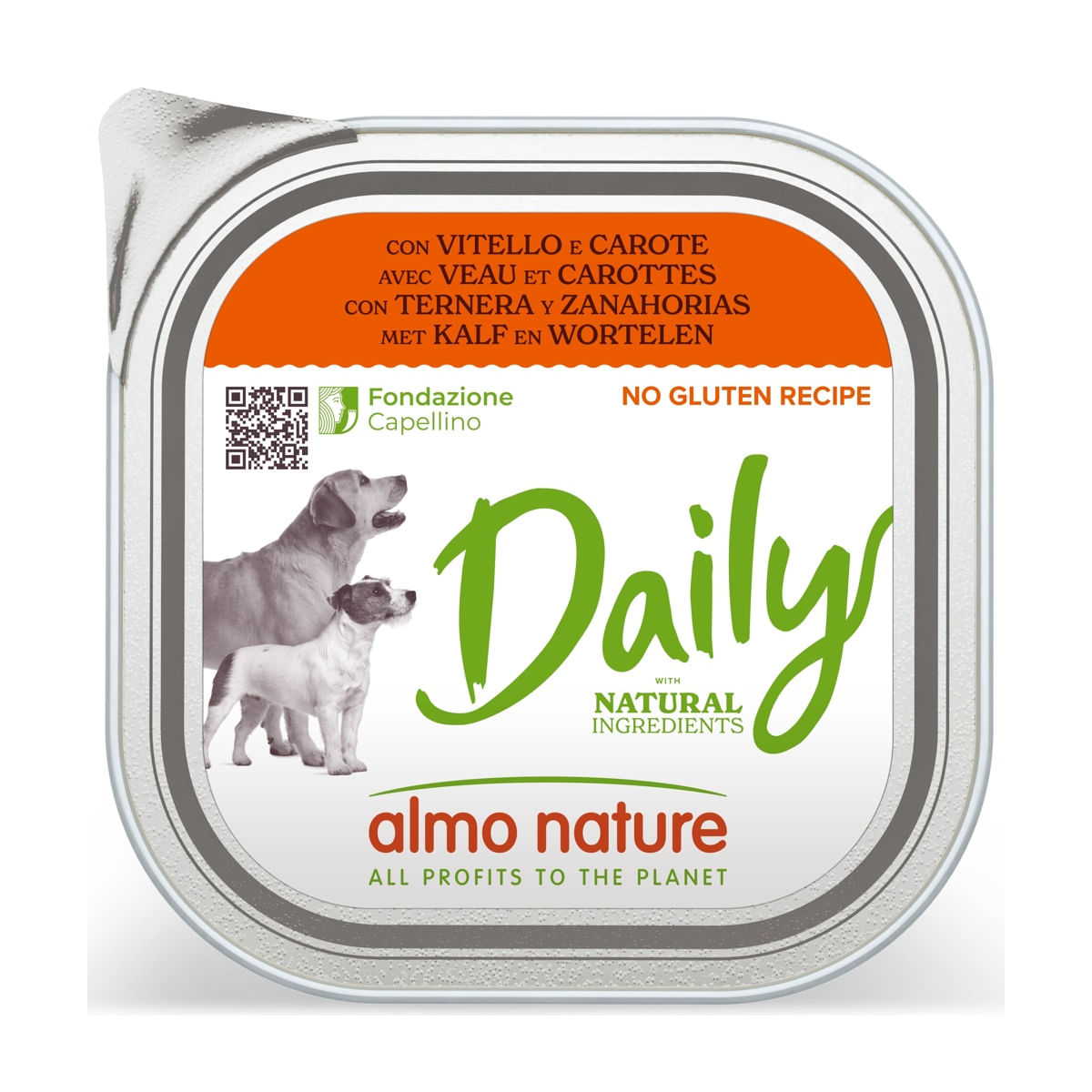 Almo Nature Daily Dog Vaschetta Multipack 9x300G VITELLO E CAROTE