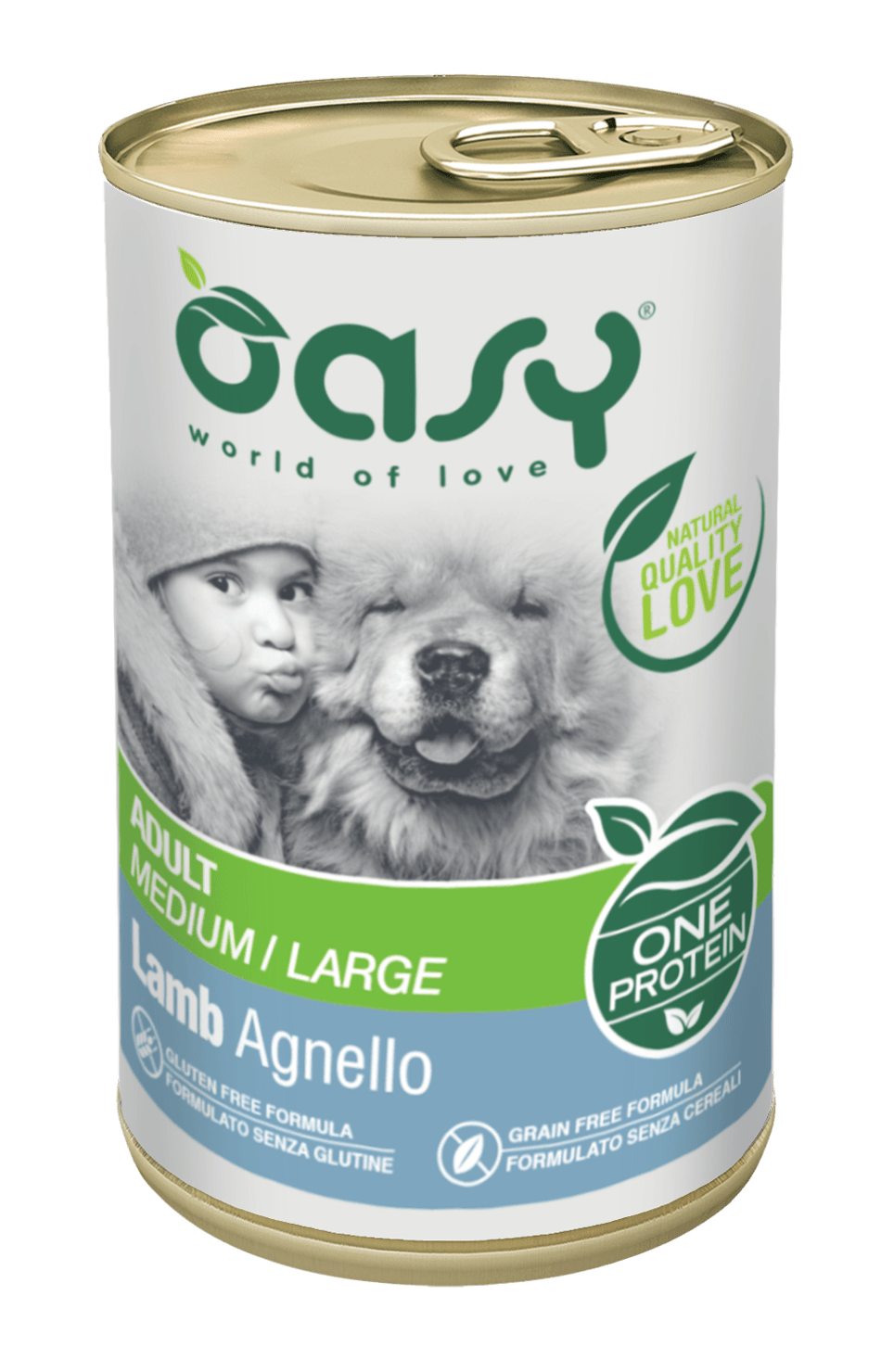 Oasy Adult Medium Large One Protein Lattina 400G AGNELLO