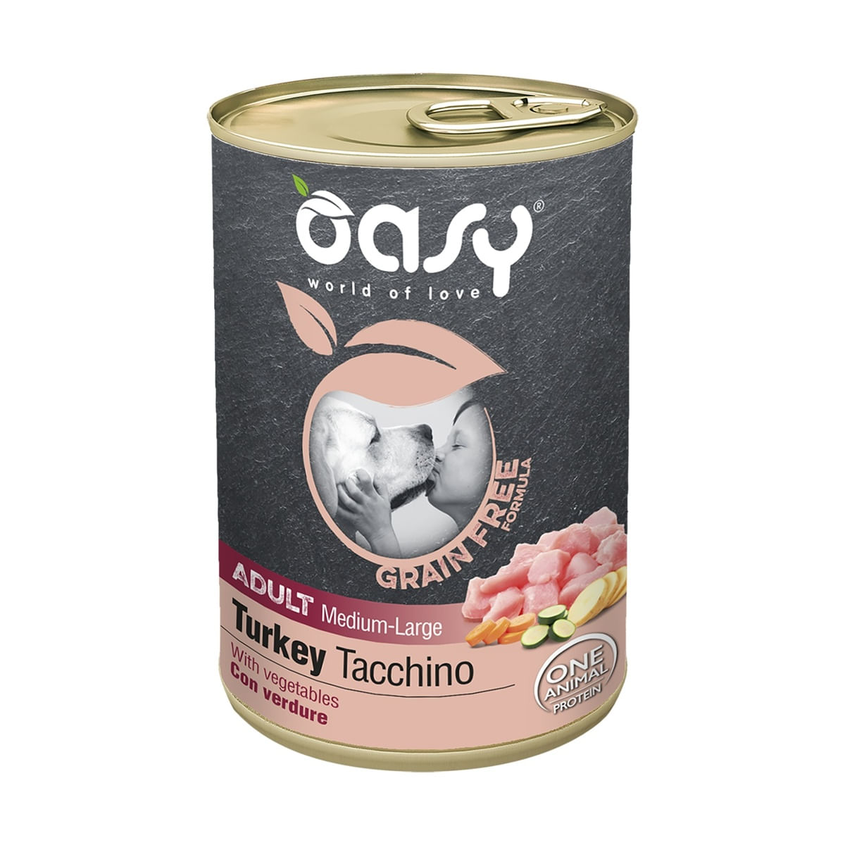 Oasy Adult Medium Large Grain Free Lattina 400G TACCHINO