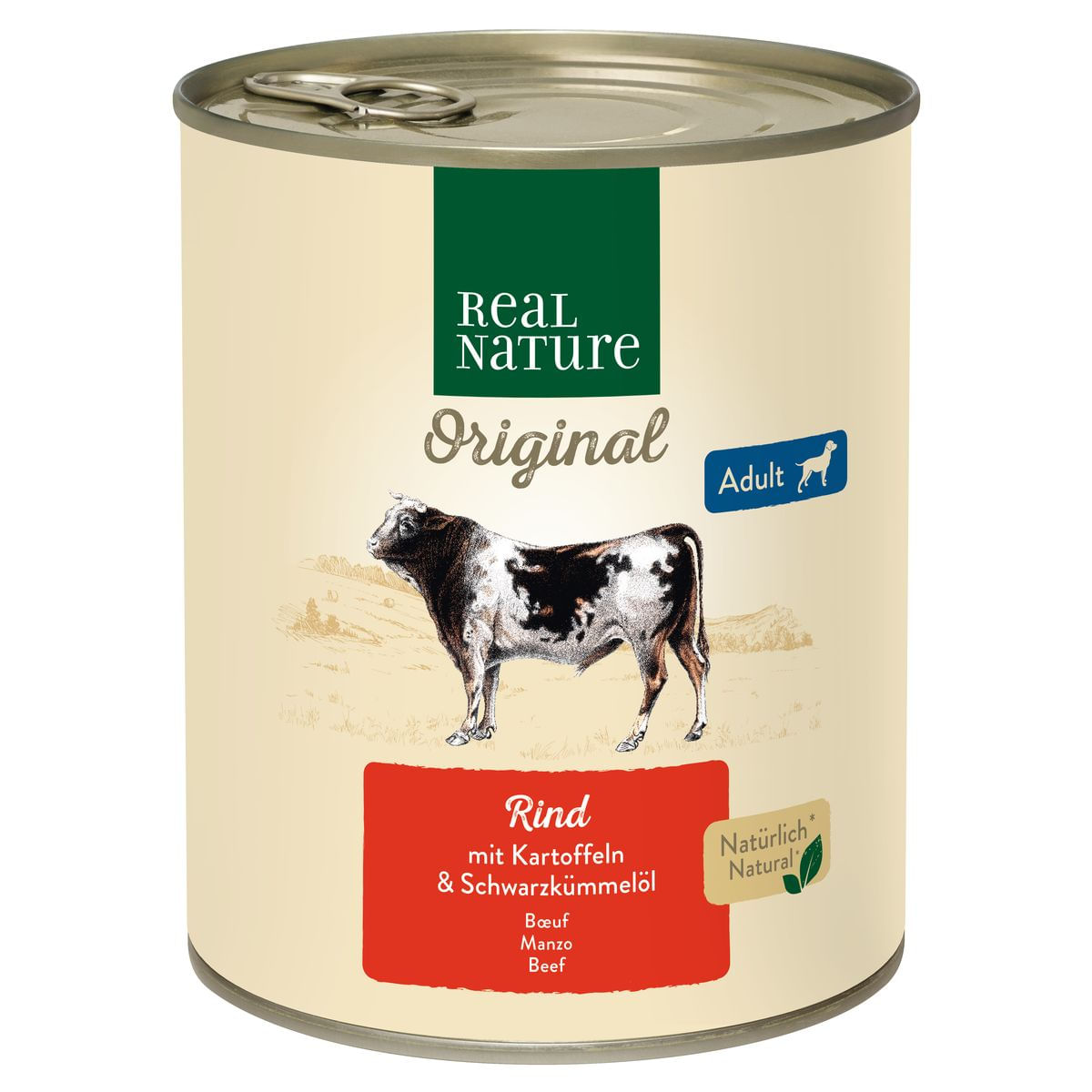 Real Nature Dog Lattina 800G MANZO