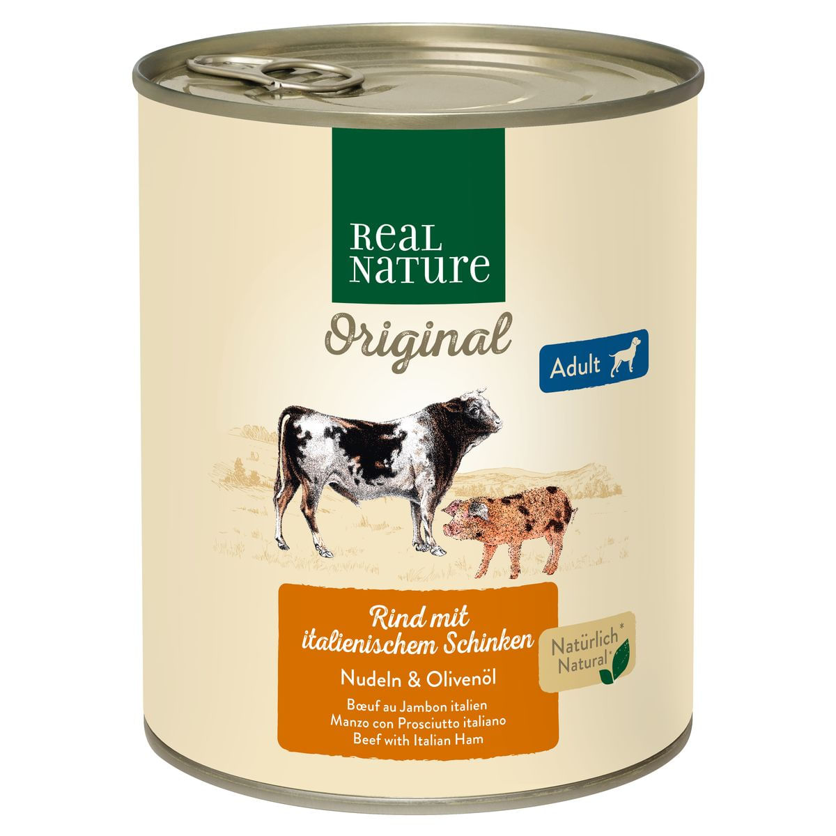 Real Nature Dog Lattina 800G MANZO CON PROSCIUTTO