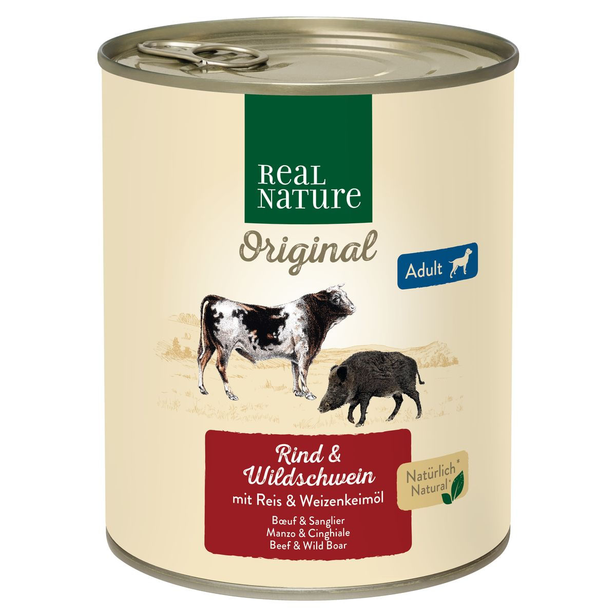 Real Nature Dog Lattina 800G MANZO E CINGHIALE