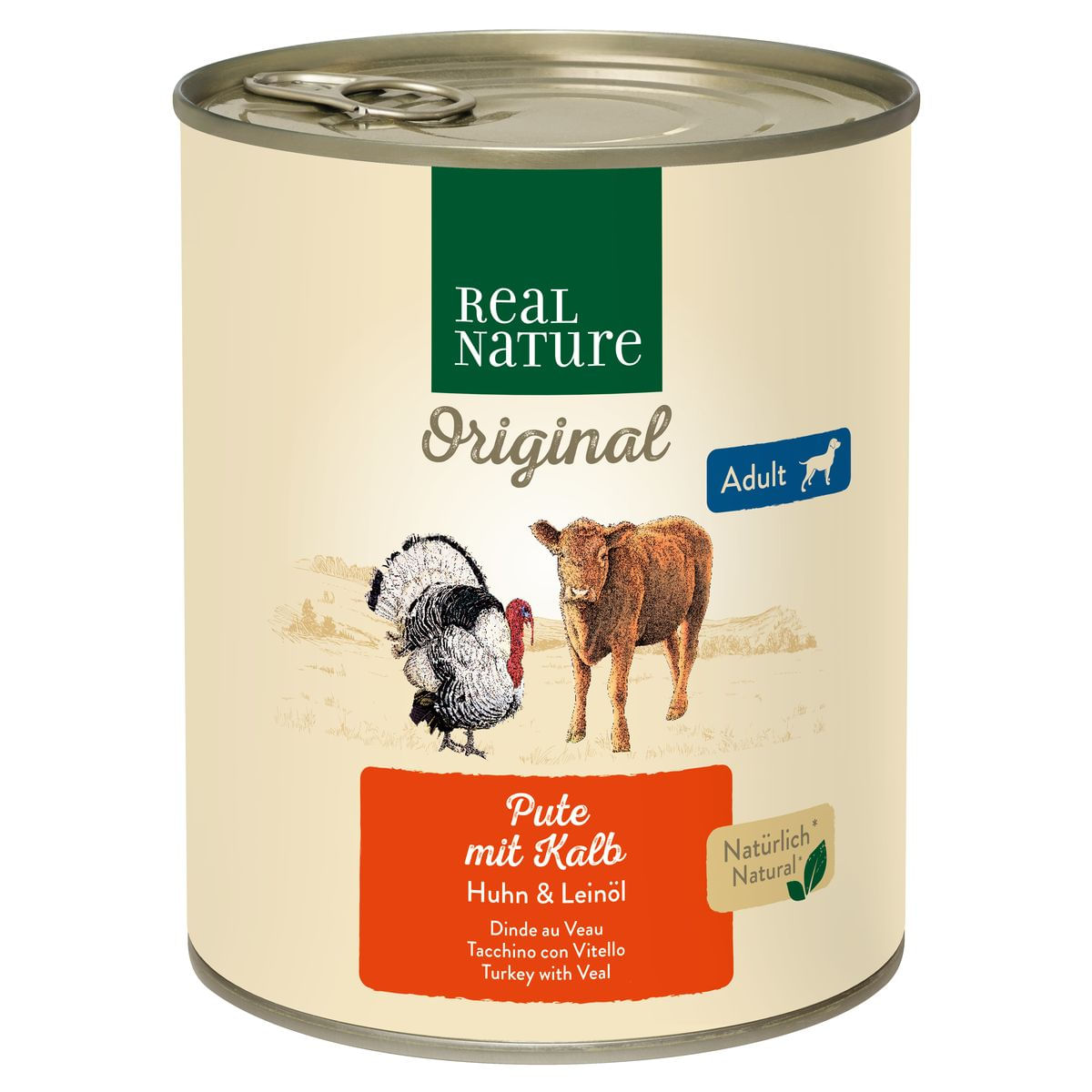 Real Nature Dog Lattina 800G TACCHINO CON VITELLO