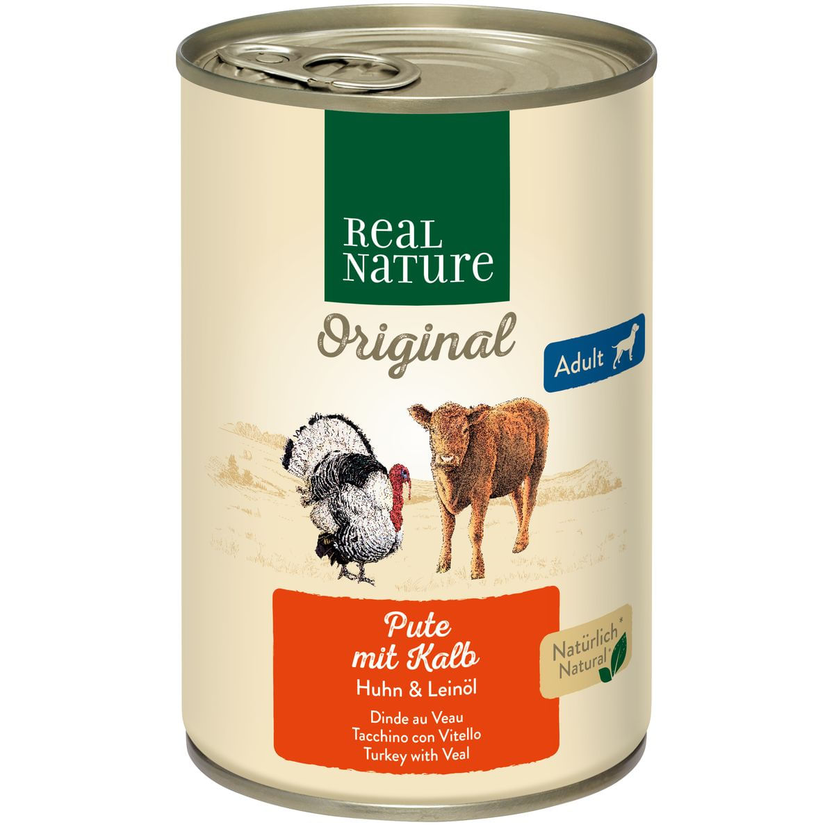 Real Nature Dog Lattina 400G TACCHINO CON VITELLO