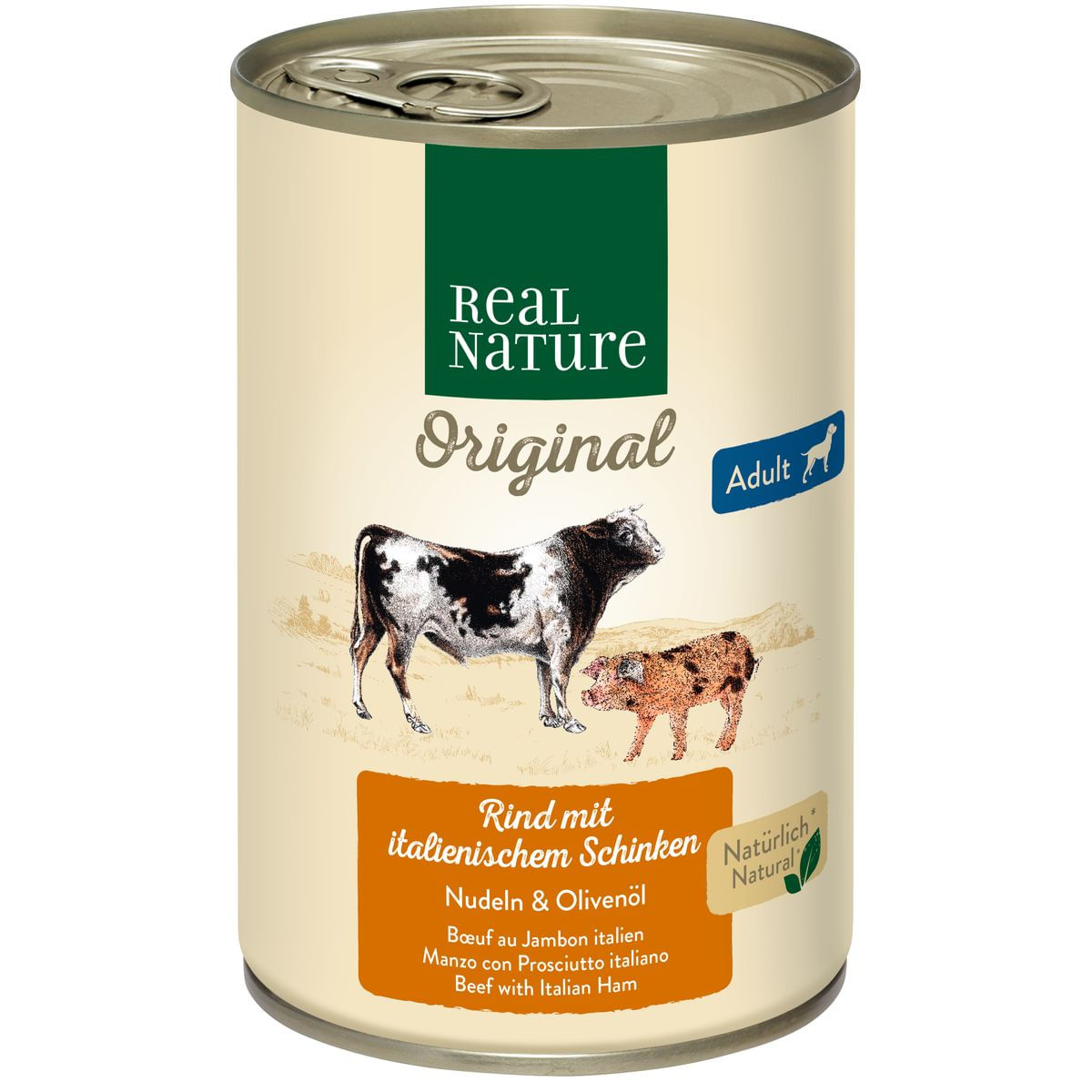 Real Nature Dog Lattina 400G MANZO CON PROSCIUTTO