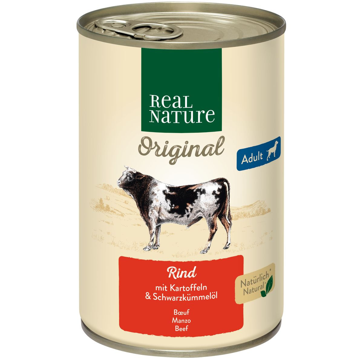 Real Nature Dog Lattina 400G MANZO