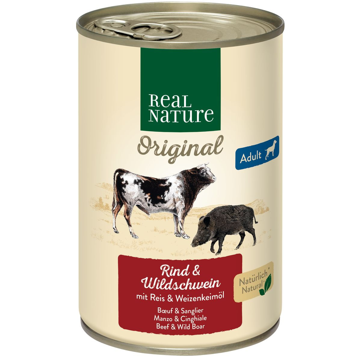 Real Nature Dog Lattina 400G MANZO E CINGHIALE