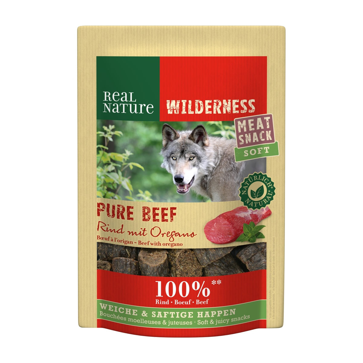 Real Nature Wilderness Dog Meat Snack Soft 150G MANZO