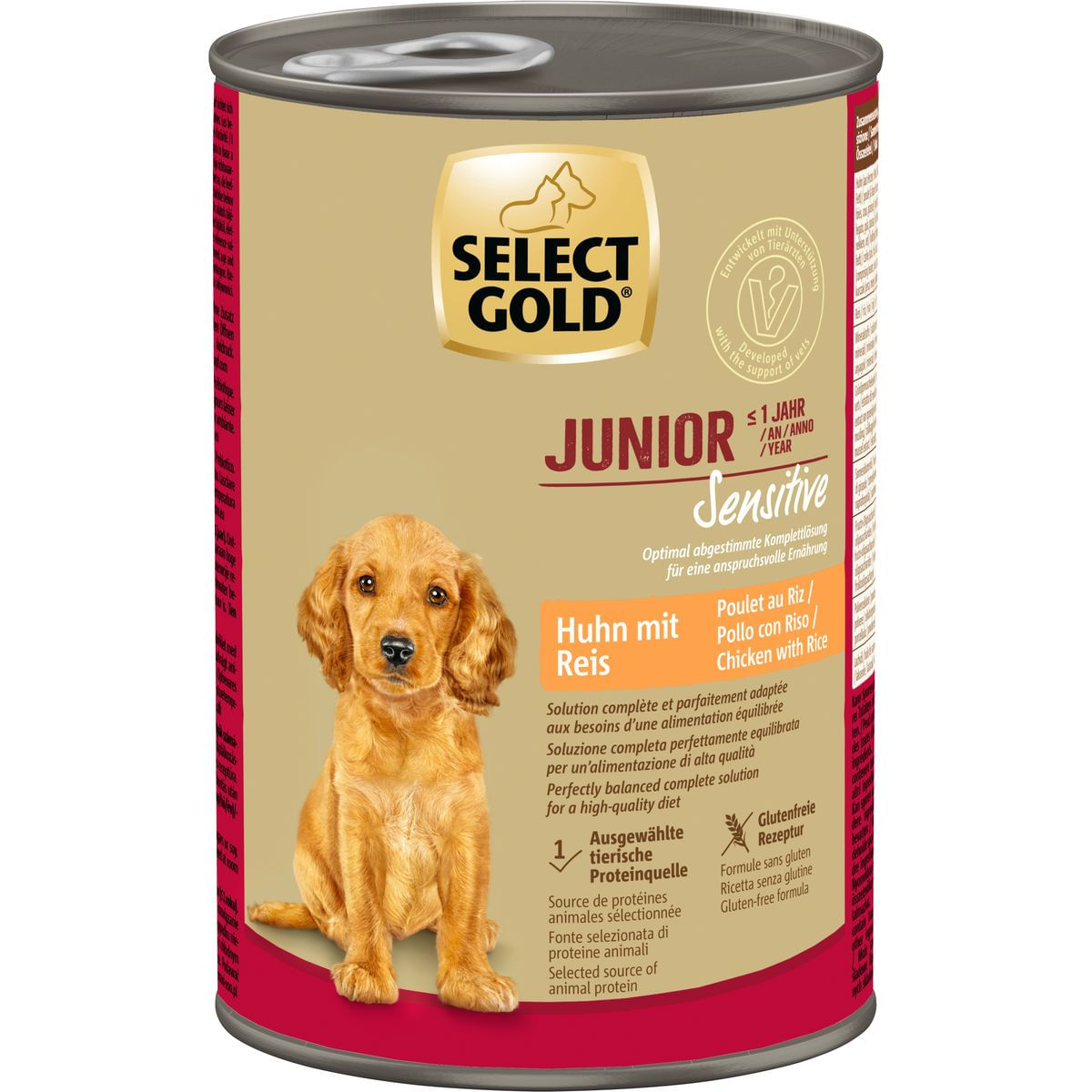Select Gold Sensitive Puppy Lattina 400G POLLO CON RISO