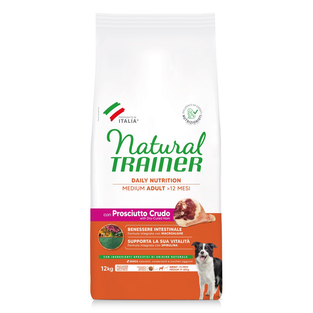 Natural Trainer Adult Medium Prosciutto Crudo 12KG