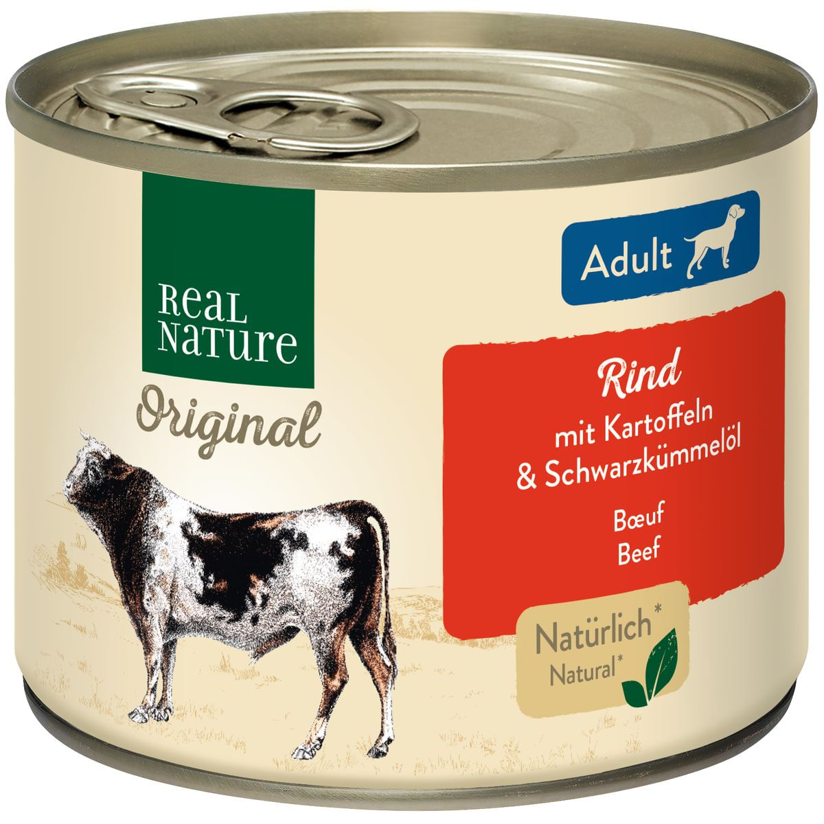 Real Nature Dog Lattina Multipack 6x200G MANZO