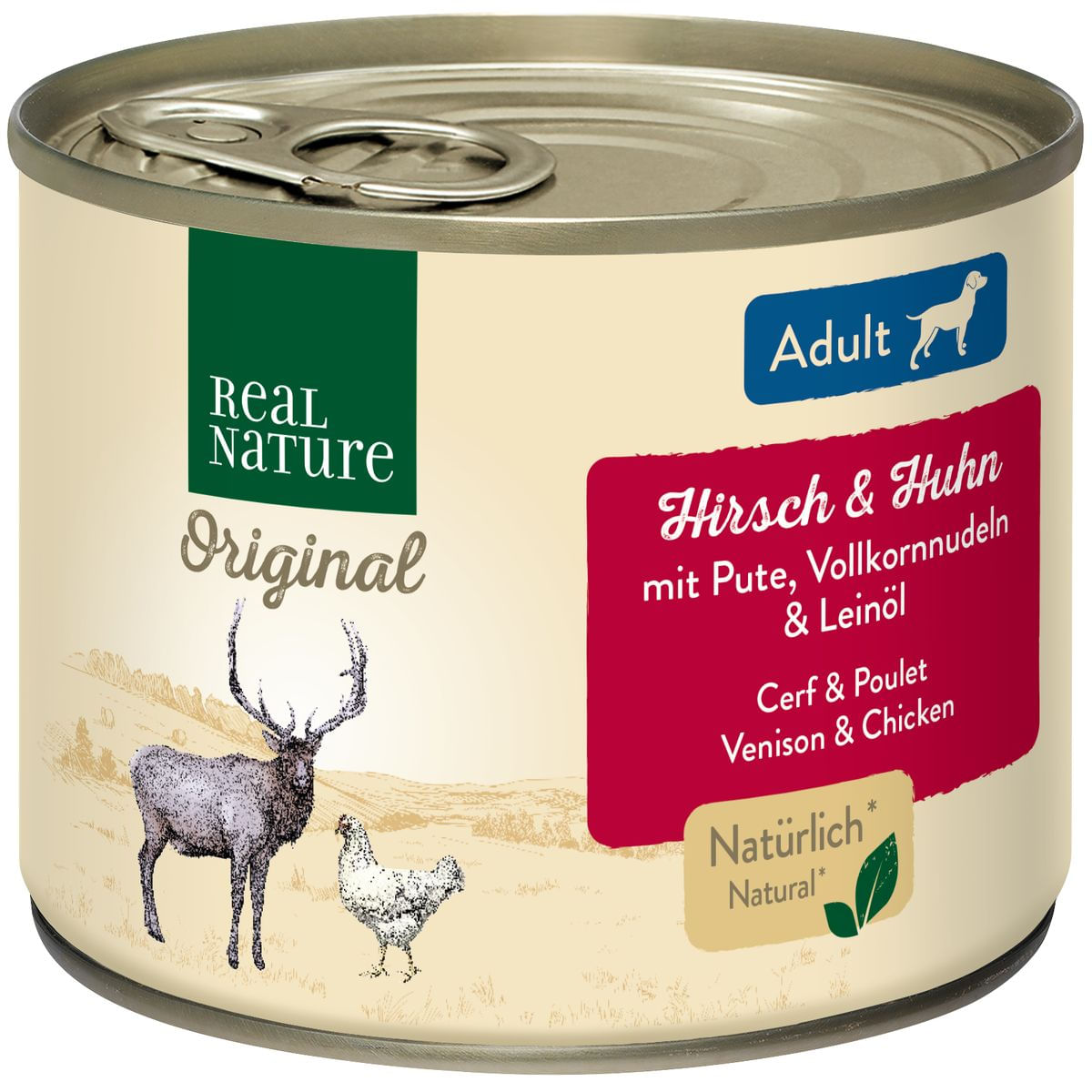 Real Nature Dog Lattina Multipack 6x200G CERVO CON POLLO E TACCHINO
