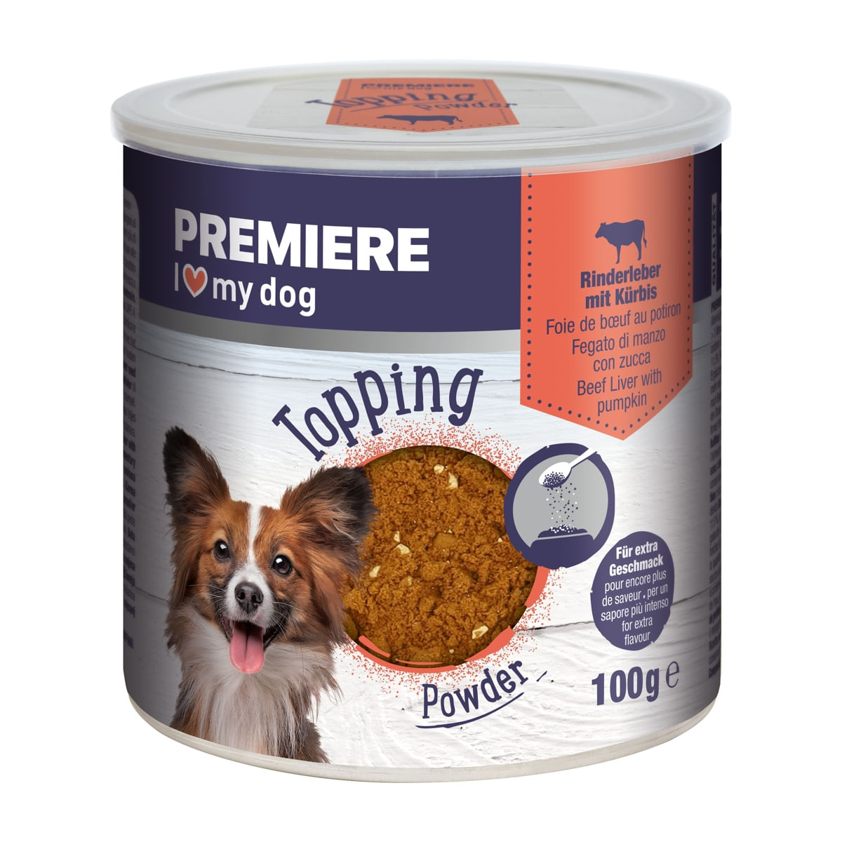 Premiere Dog Topping Powder 100G FEGATO DI MANZO CON ZUCCA