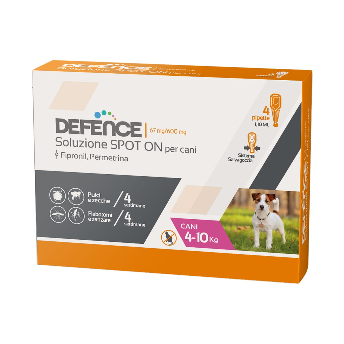 Defence Spot On Cani Small 4-10KG 4 PIPETTE