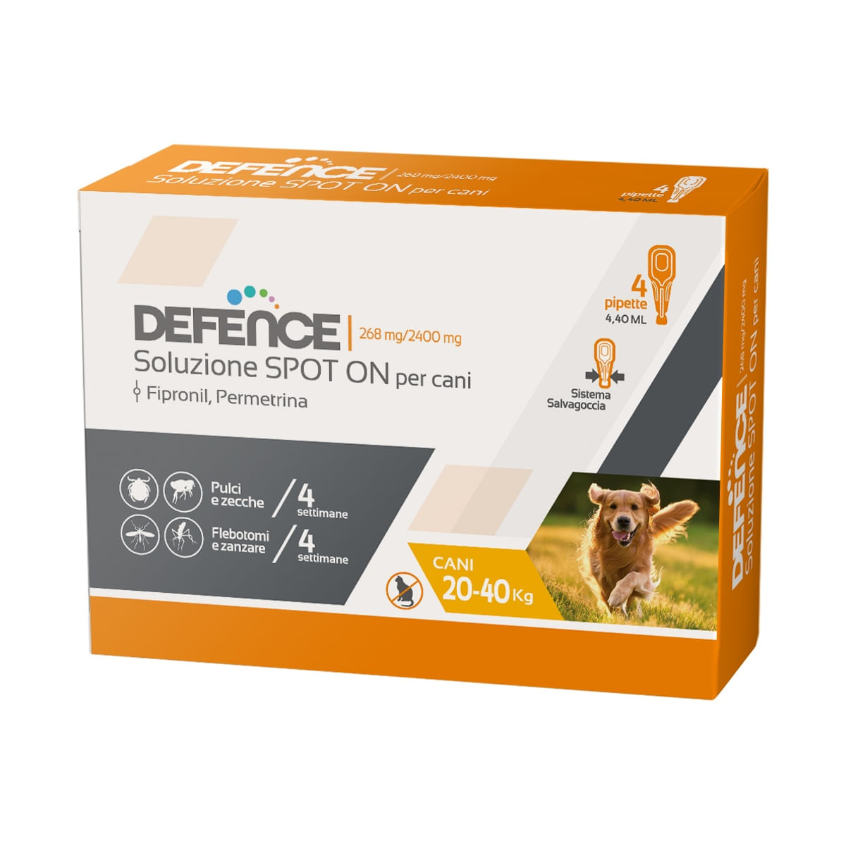 Defence Spot On Cani Large 20-40KG 4 PIPETTE