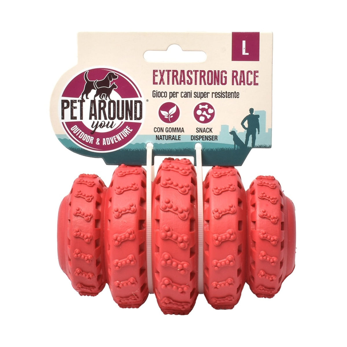 Pet Around You Gioco Cane Extra Strong Race Rosso L