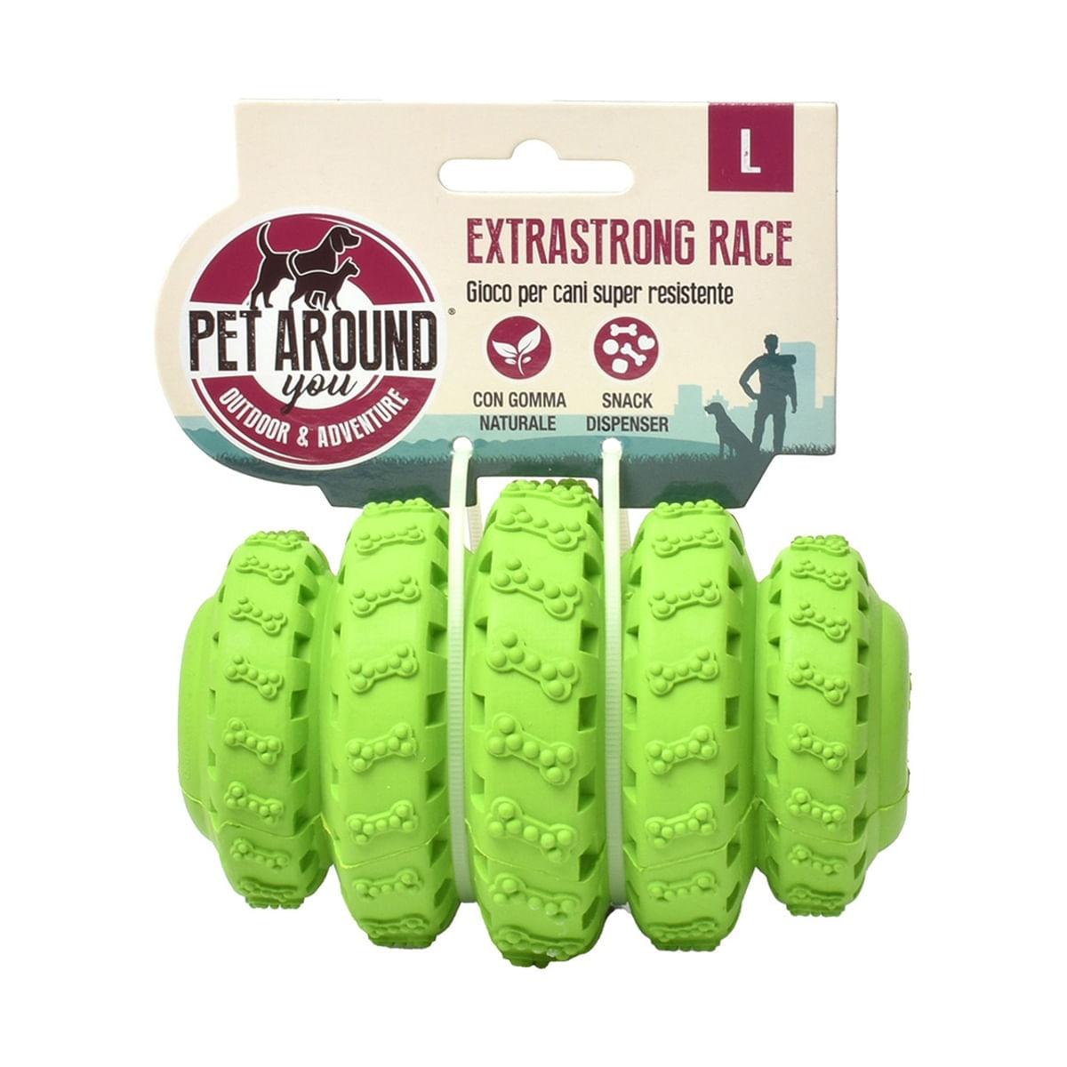 Pet Around You Gioco Cane Extra Strong Race Verde L