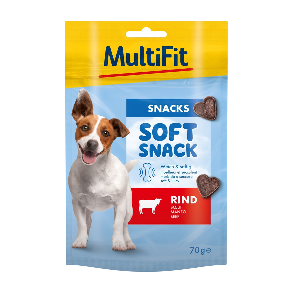 MultiFit Snack Dog Mini Soft 70G MANZO