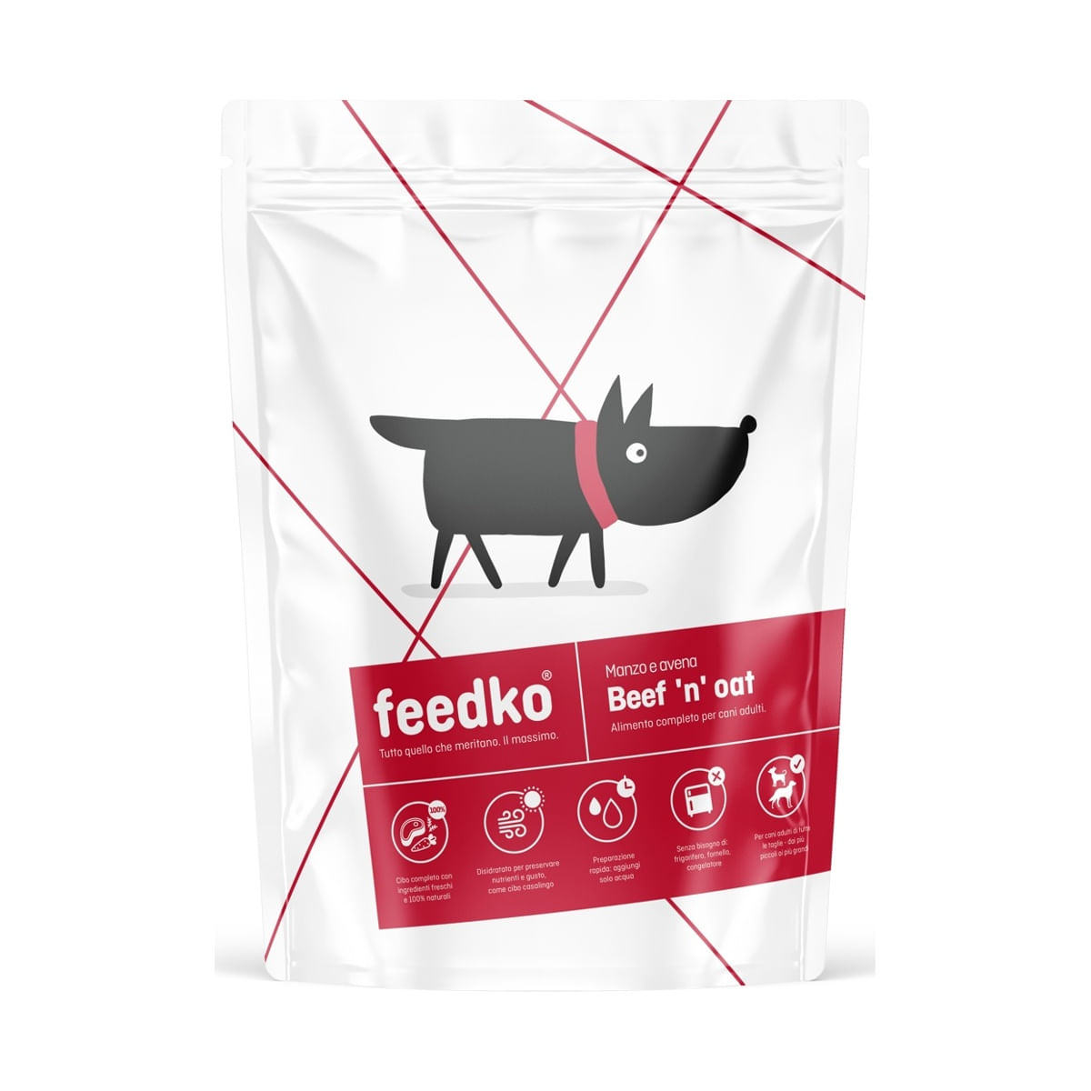 Feedko Dog Manzo e Avena Alimento Disidratato 150G