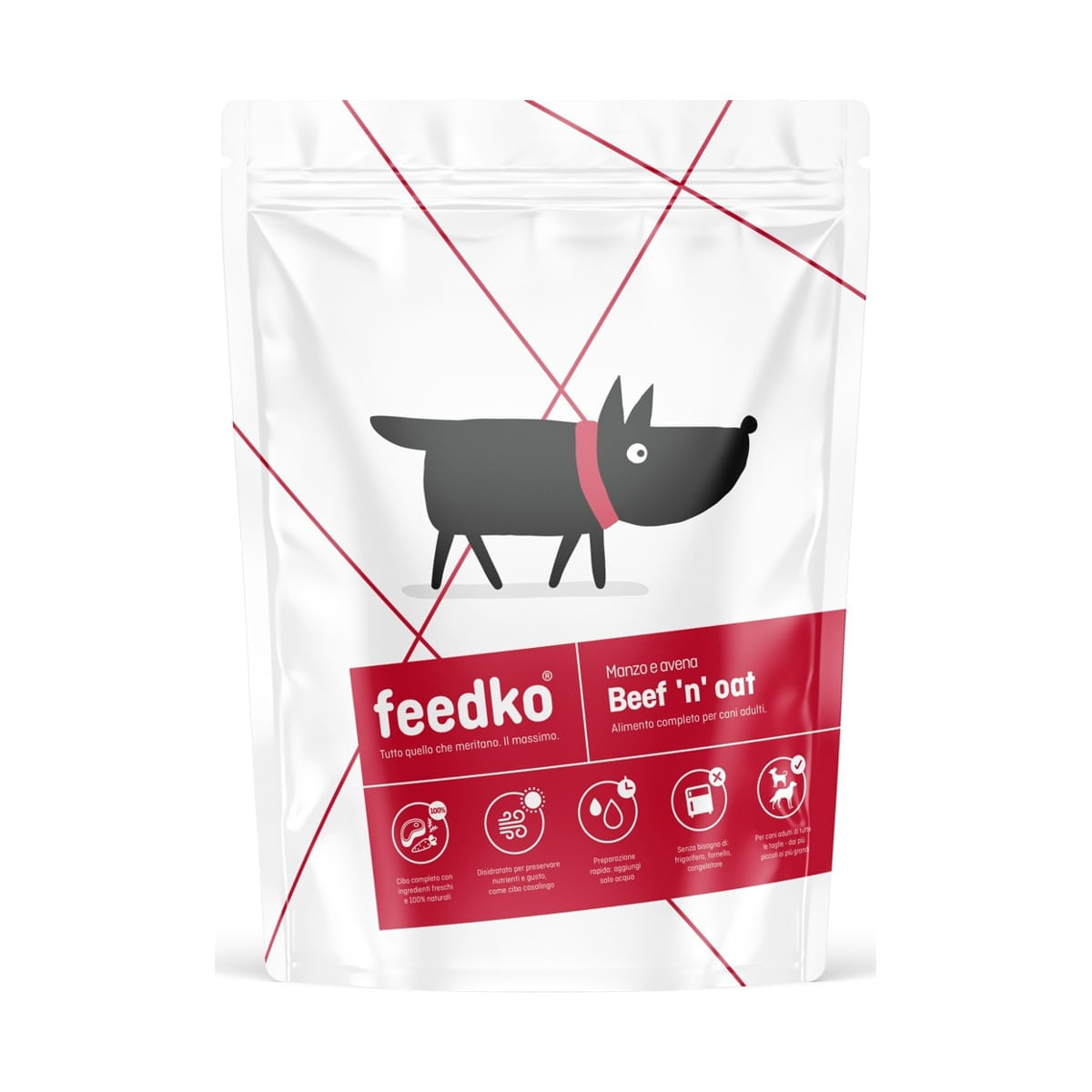 Feedko Dog Manzo e Avena Alimento Disidratato 1.35KG