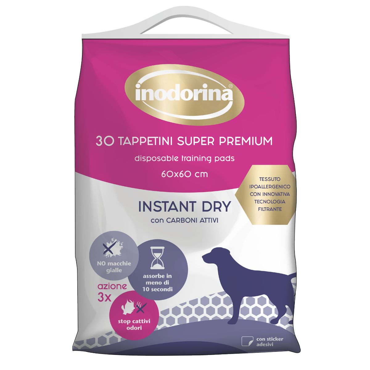 Inodorina Tappetini Igienici Instant Dry 30PZ 60X60CM