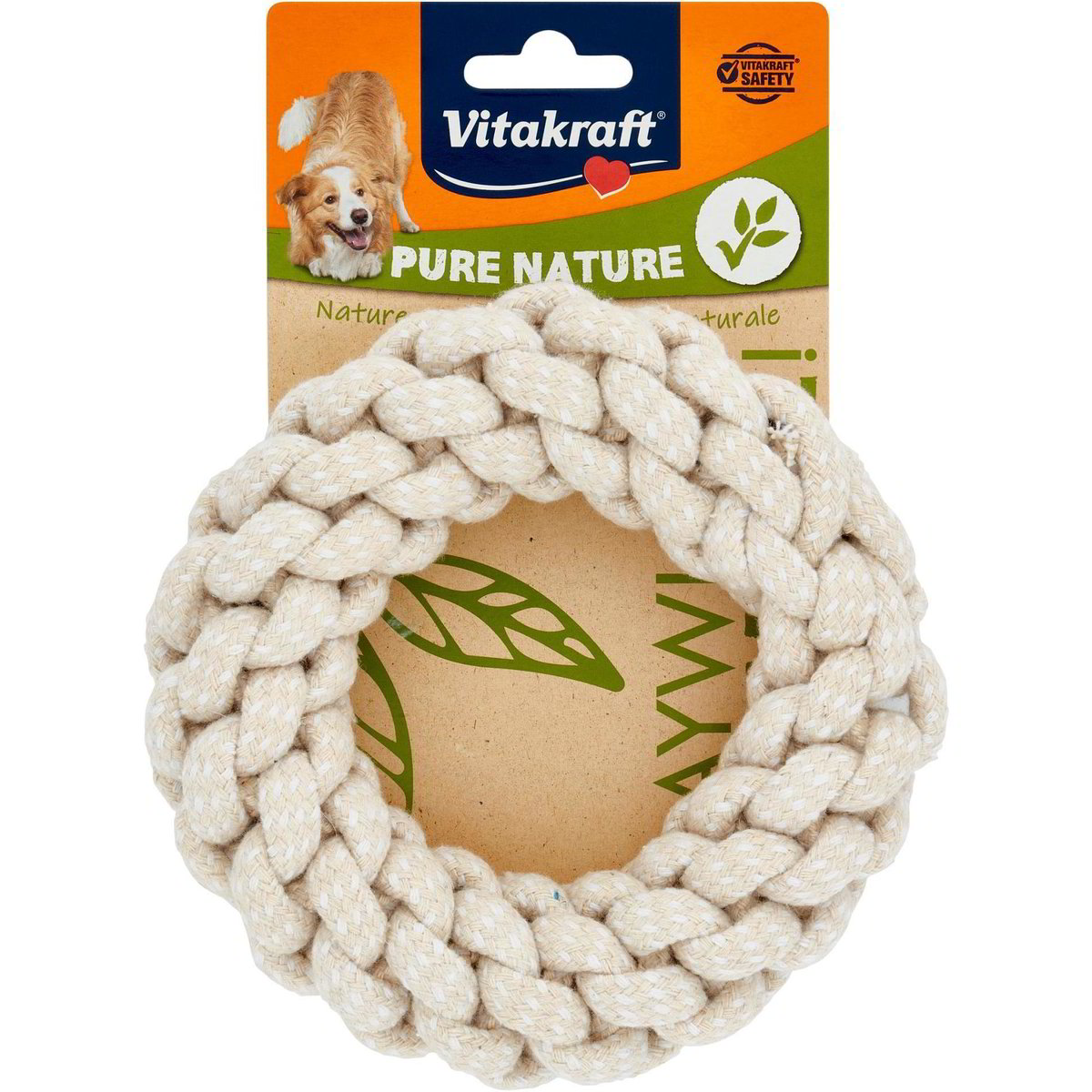 Vitakraft Gioco Cane Pure Nature Anello con Corda