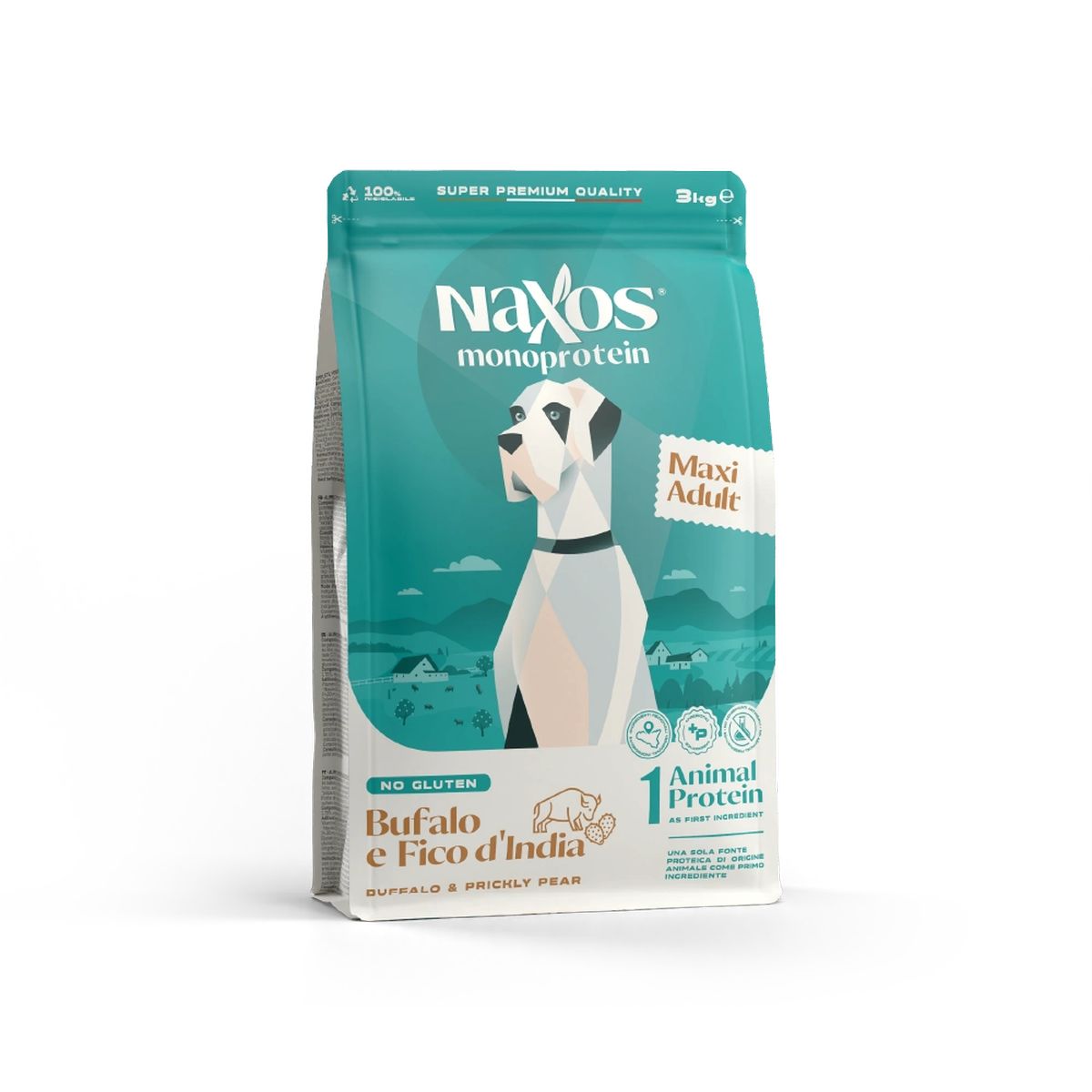 Naxos Monoprotein Maxi Adult Bufalo e Fico d'India 3KG