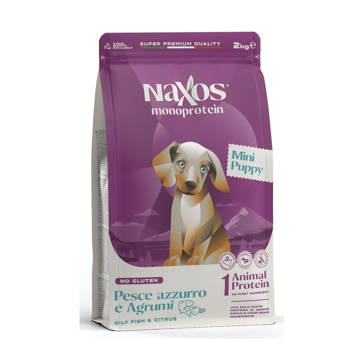 Naxos Monoprotein Mini Puppy Pesce Azzurro e Agrumi