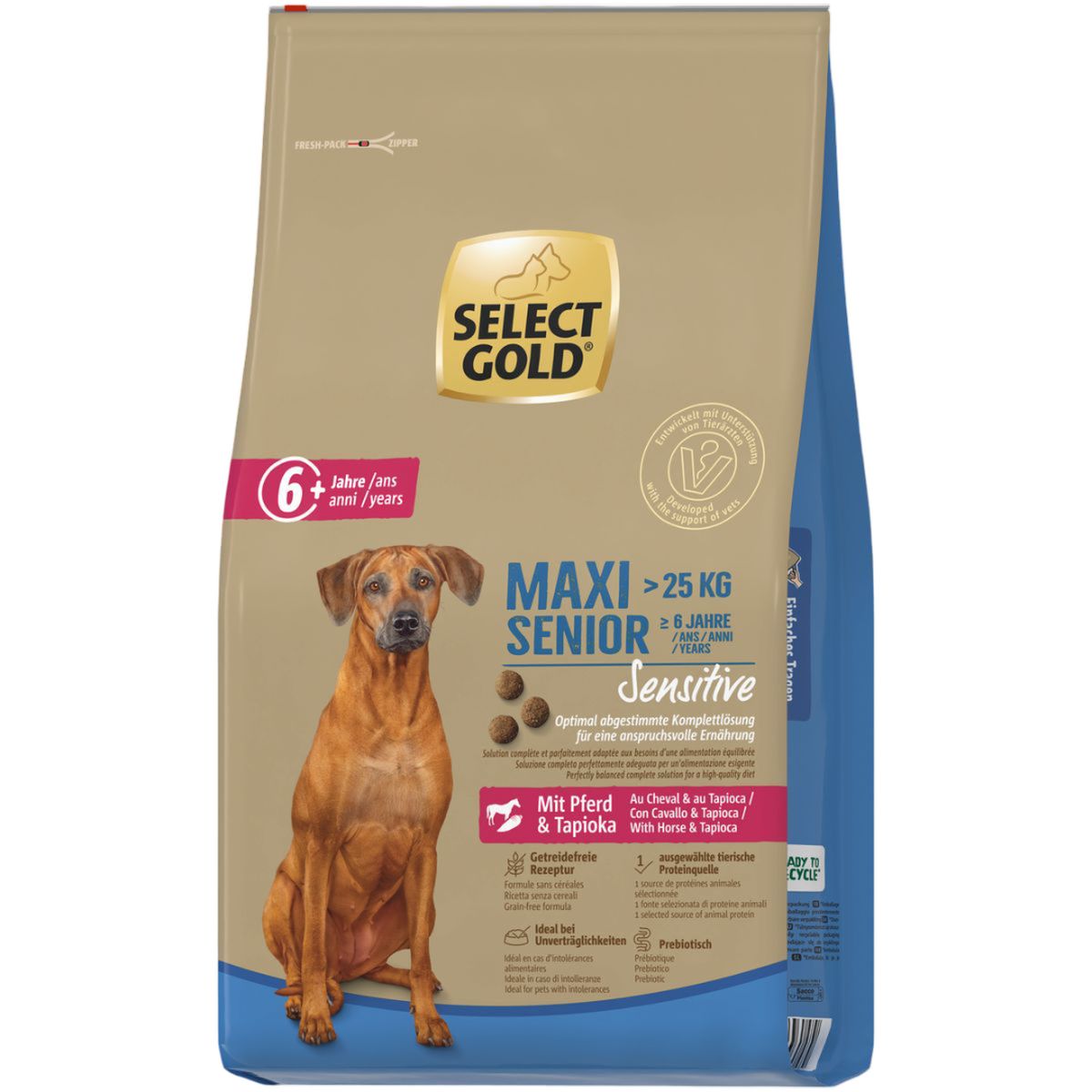 Select Gold Sensitive Maxi Senior con Cavallo e Tapioca