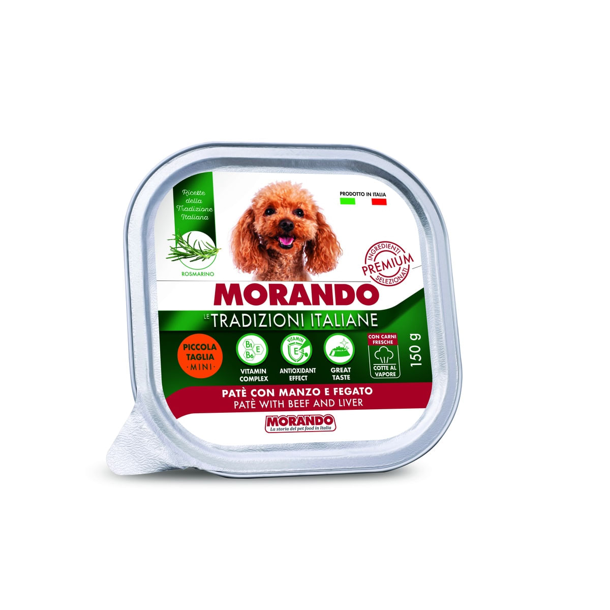 Morando Tradizioni Italiane Mini Dog Vaschetta Multipack 22x150G MANZO E FEGATO