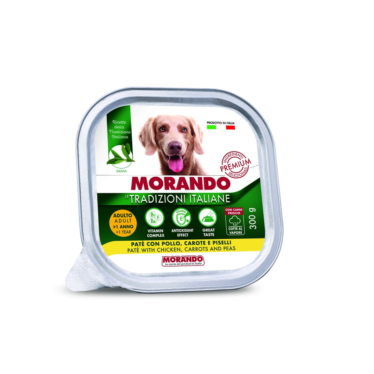 Morando Tradizioni Italiane Dog Vaschetta Multipack 18x300G POLLO CAROTE E PISELLI