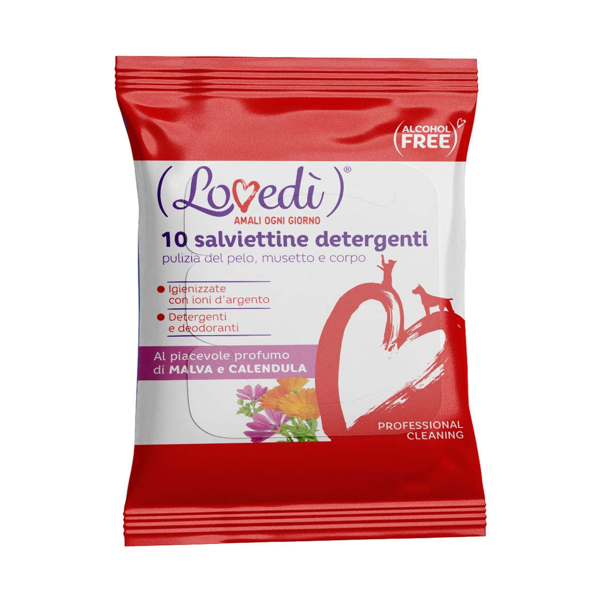 Lovedì Salviette Detergenti 10PZ MALVA E CALENDULA