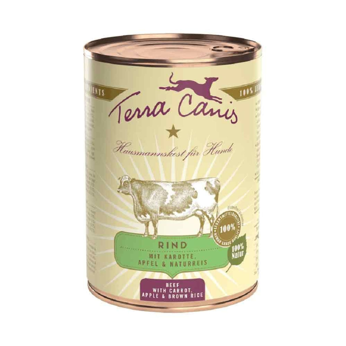 Terra Canis Dog Lattina 400G MANZO
