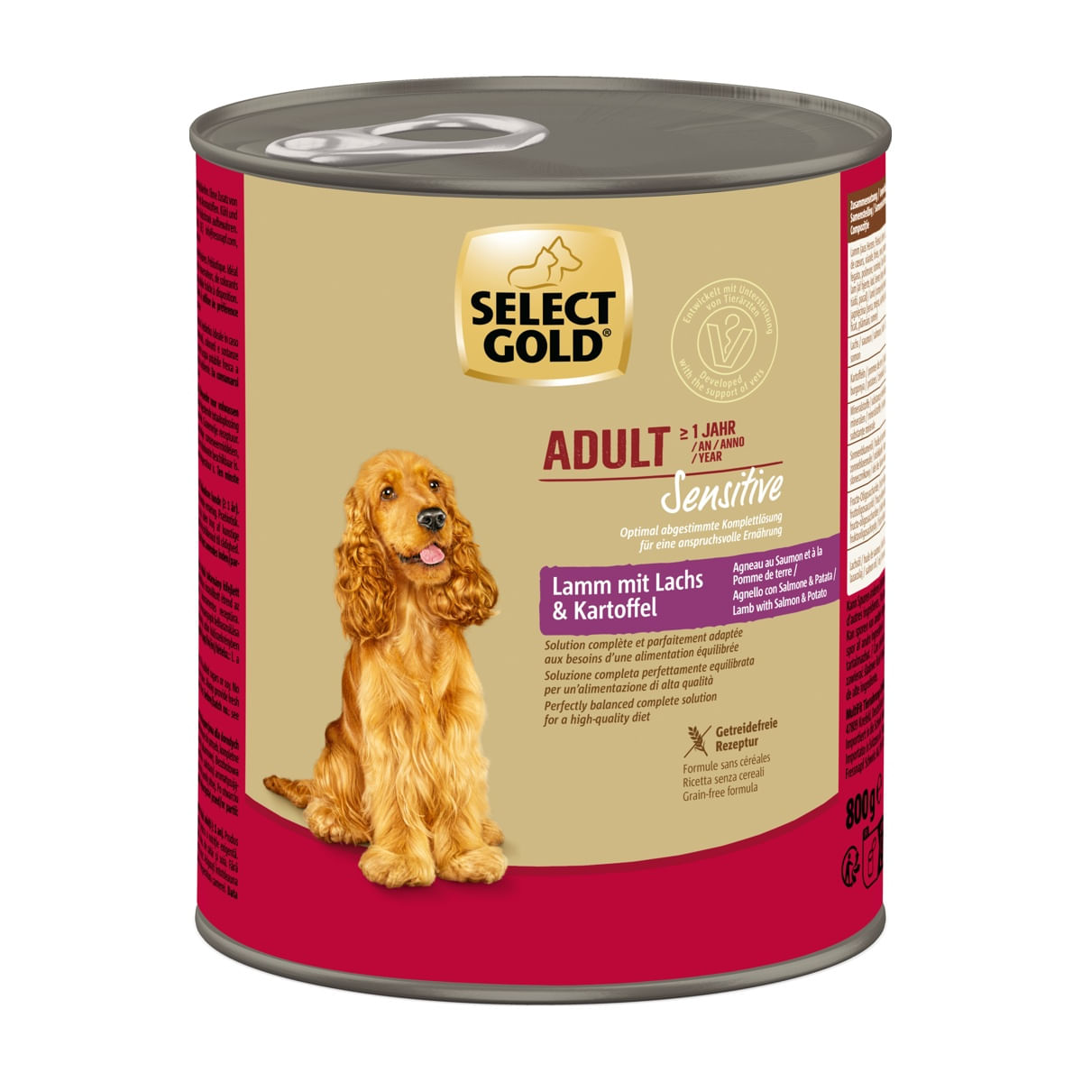 Select Gold Sensitive Dog Lattina 800G AGNELLO CON SALMONE E PATATE