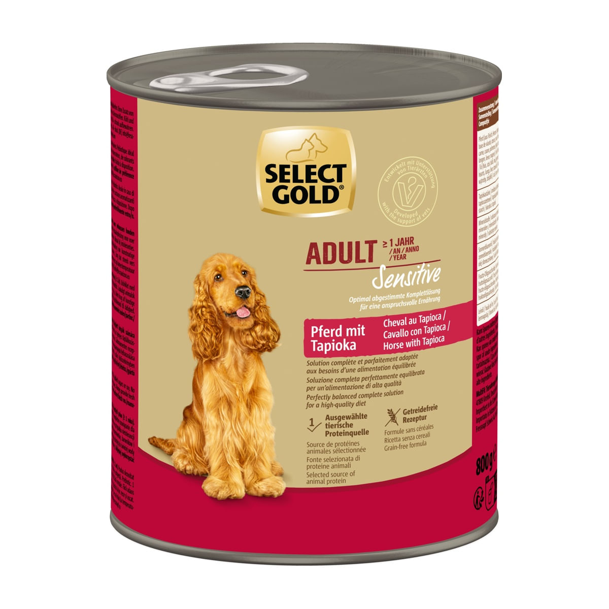 Select Gold Sensitive Dog Lattina 800G CAVALLO CON TAPIOCA