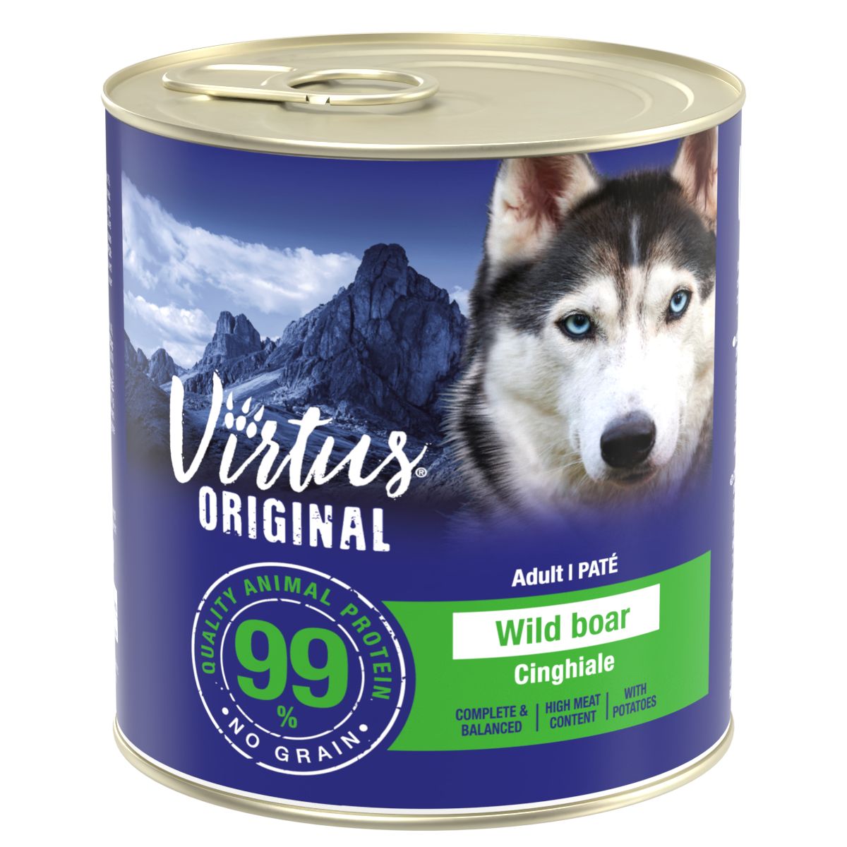 Virtus New Formula Dog Lattina 800G CINGHIALE