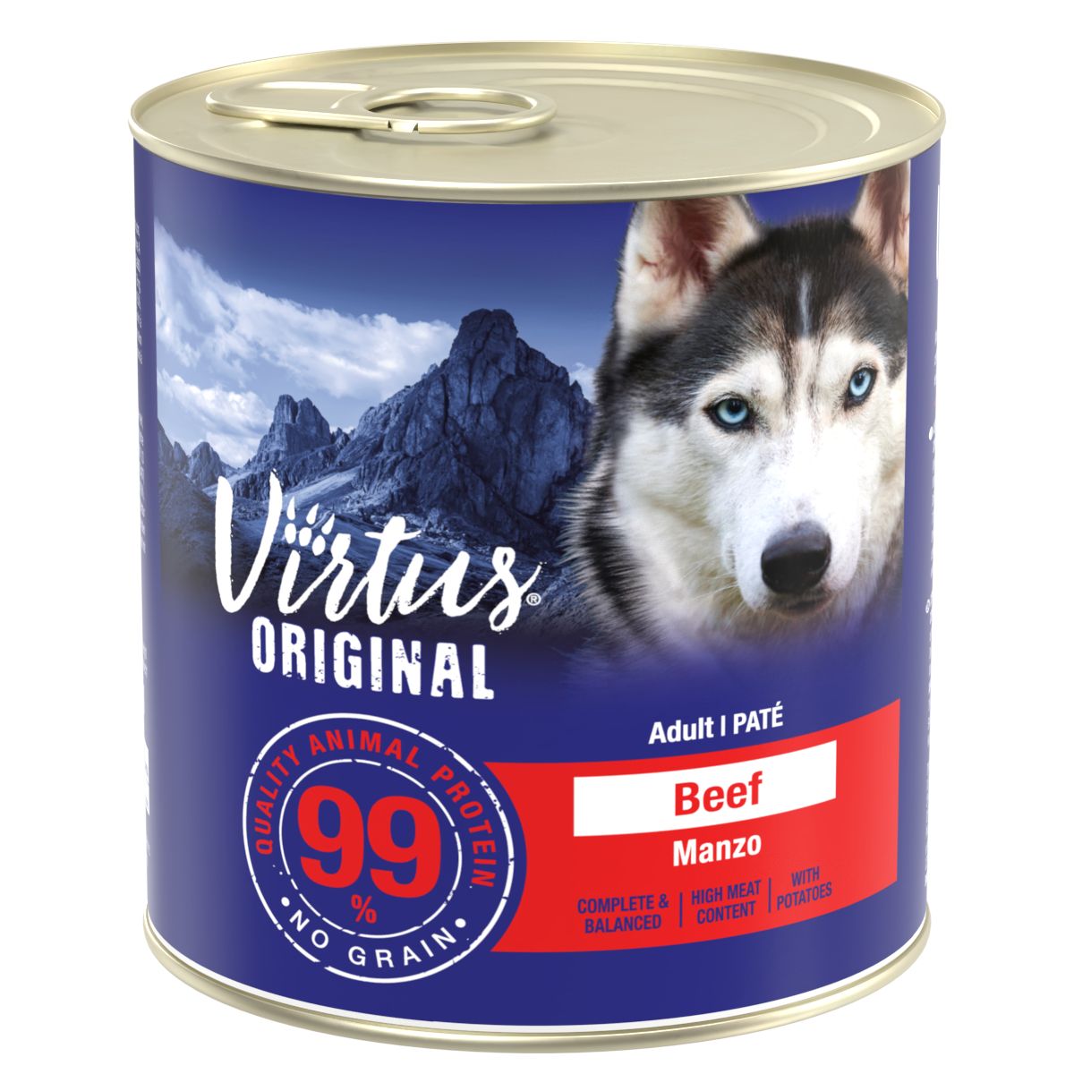 Virtus New Formula Dog Lattina 800G MANZO