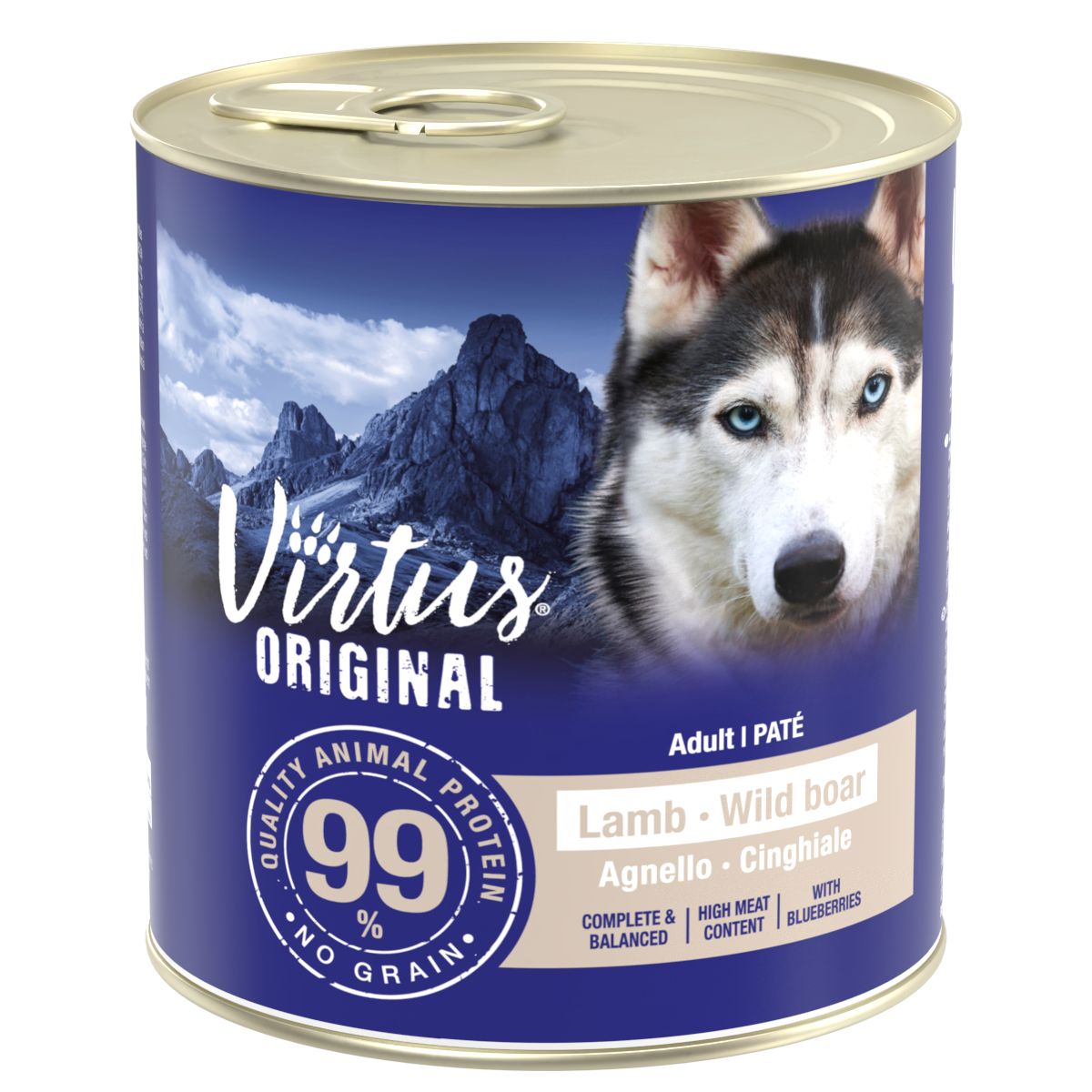 Virtus New Formula Dog Lattina 800G AGNELLO CINGHIALE