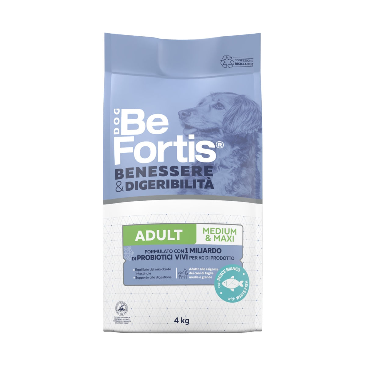 Befortis Dog Benessere & Digeribilità Adult M&M Pesce 4KG