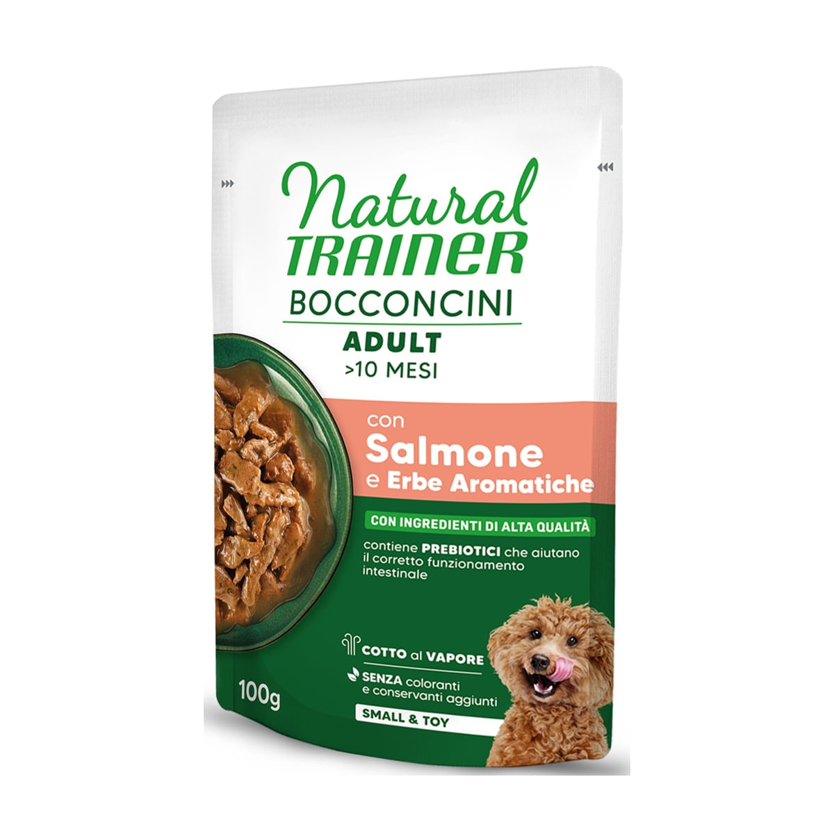 Natural Trainer Adult Dog Small&Toy Busta Multipack 24x100G SALMONE