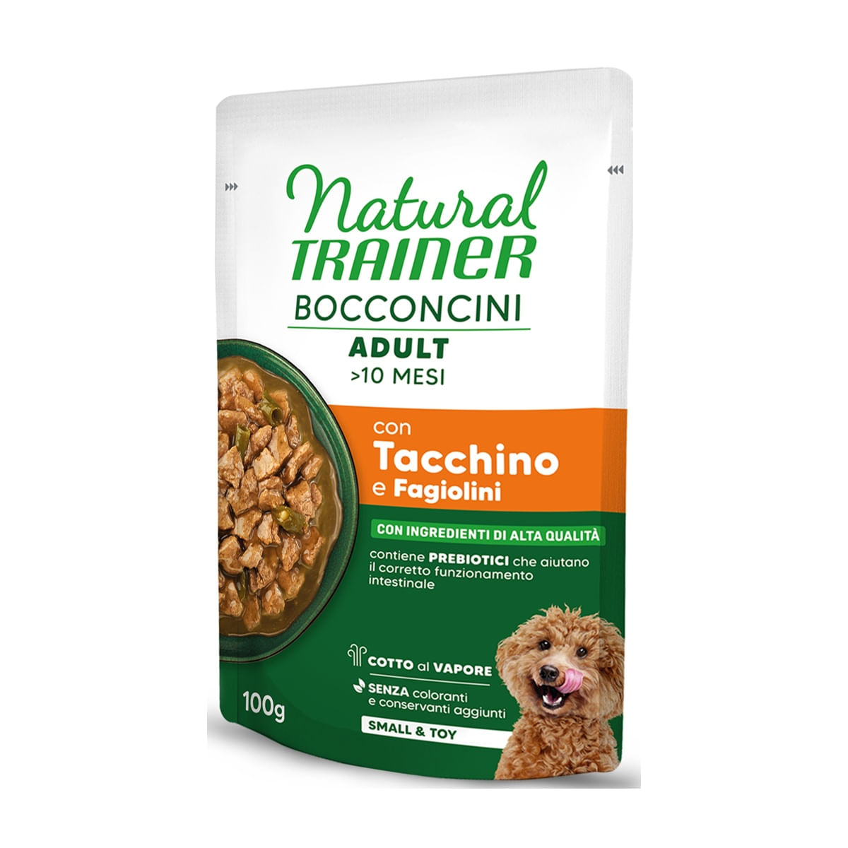 Natural Trainer Adult Dog Small&Toy Busta Multipack 24x100G TACCHINO
