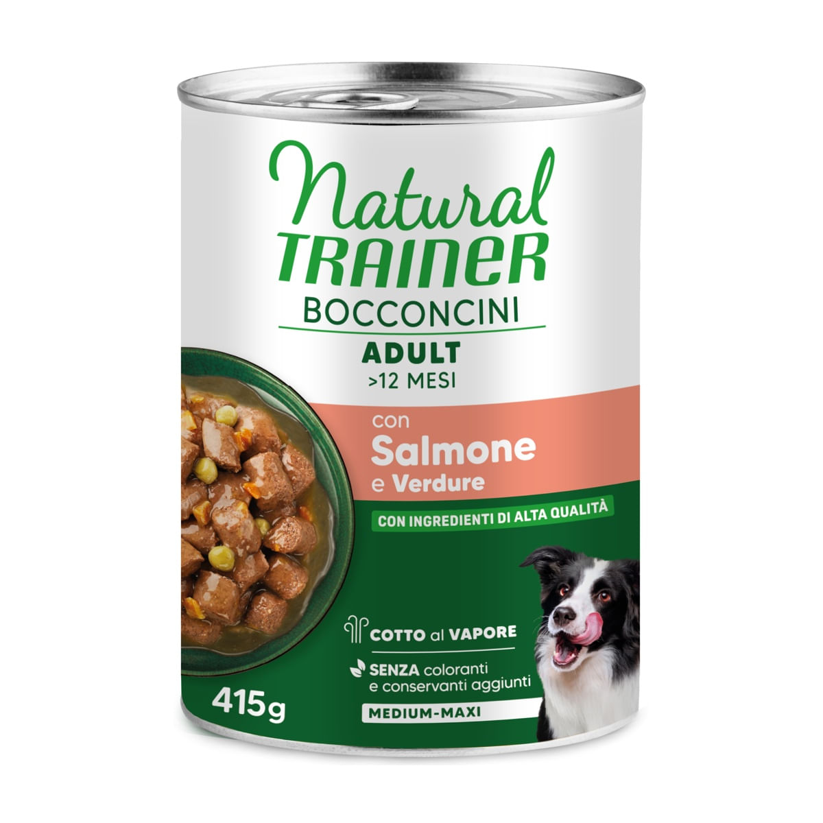Natural Trainer Adult Dog Medium-Max Lattina 415G SALMONE