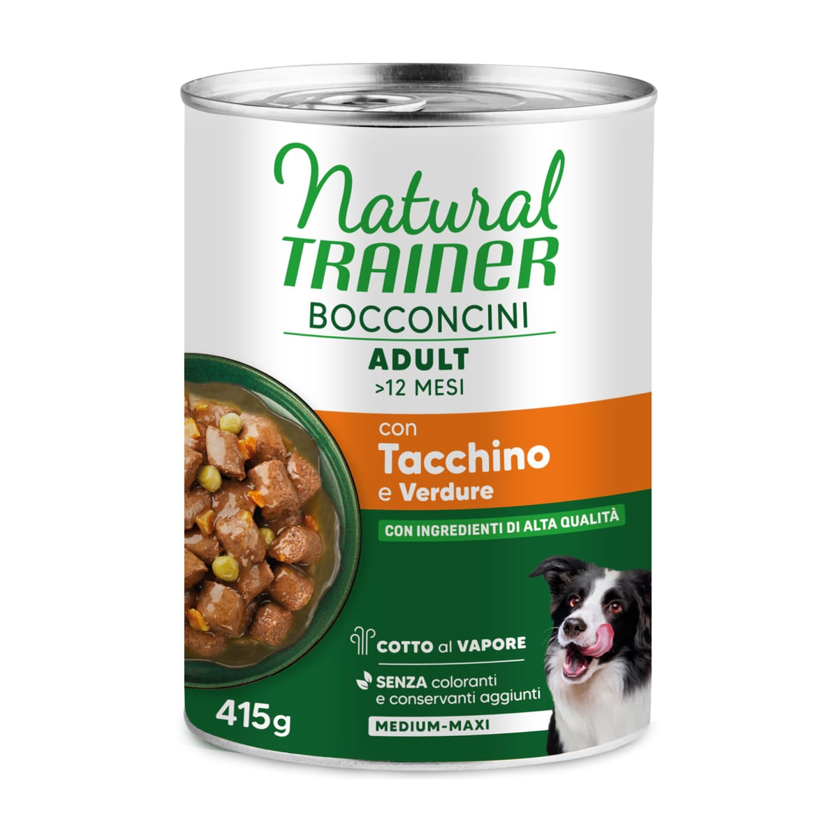 Natural Trainer Adult Dog Medium-Max Lattina 415G TACCHINO