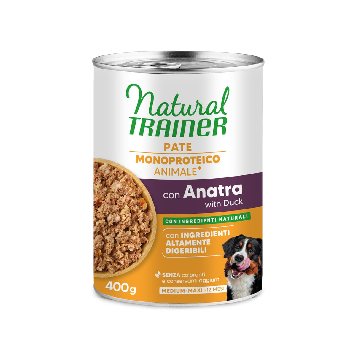 Natural Trainer Monoproteico Dog Lattina Multipack 400G ANATRA