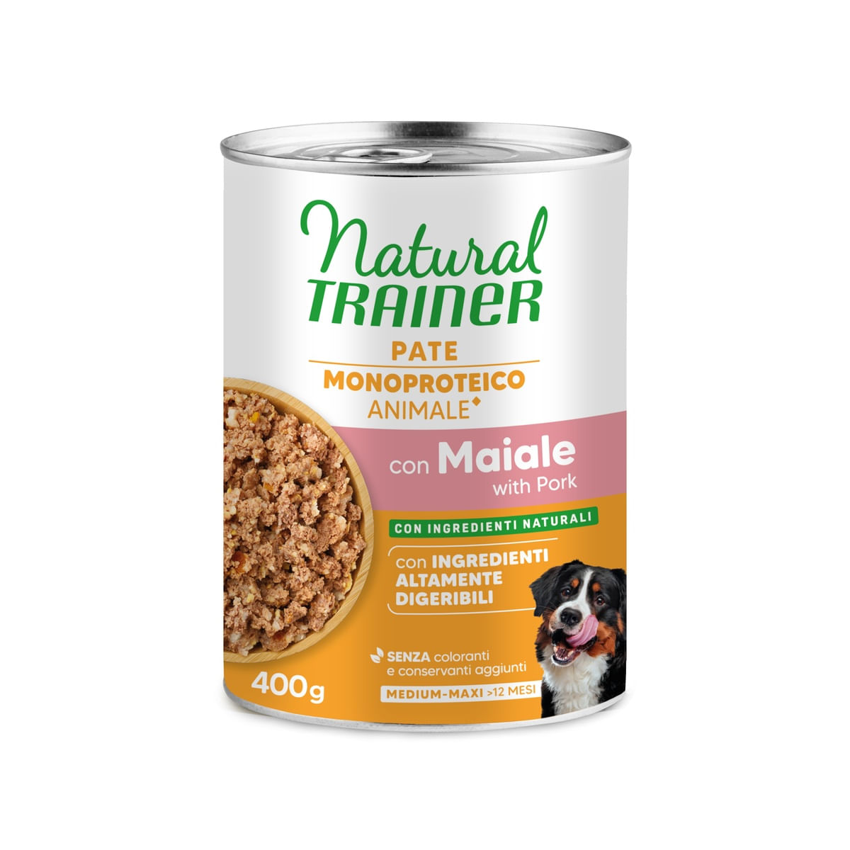 Natural Trainer Monoproteico Dog Lattina Multipack 400G MAIALE
