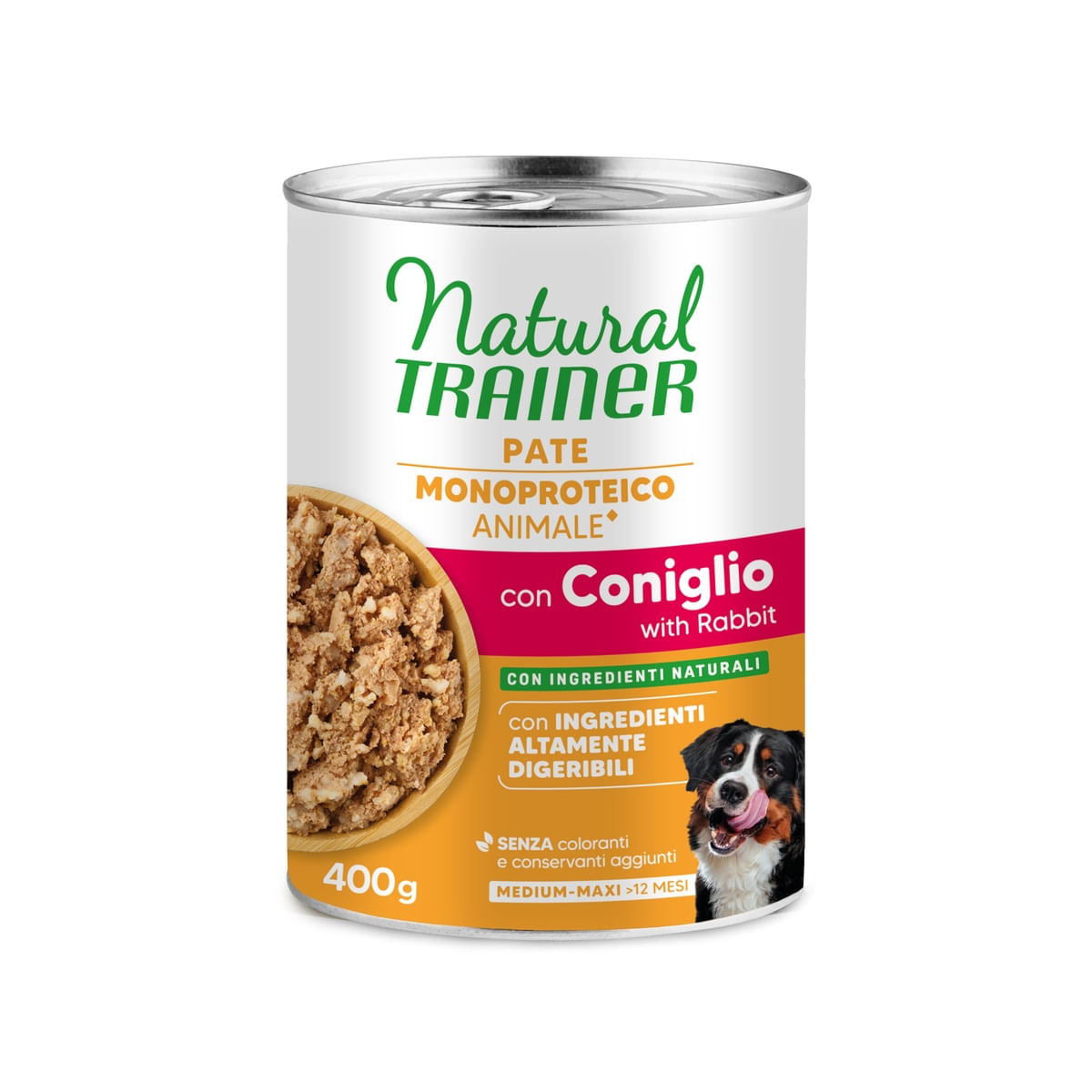 Natural Trainer Monoproteico Dog Lattina Multipack 400G CONIGLIO