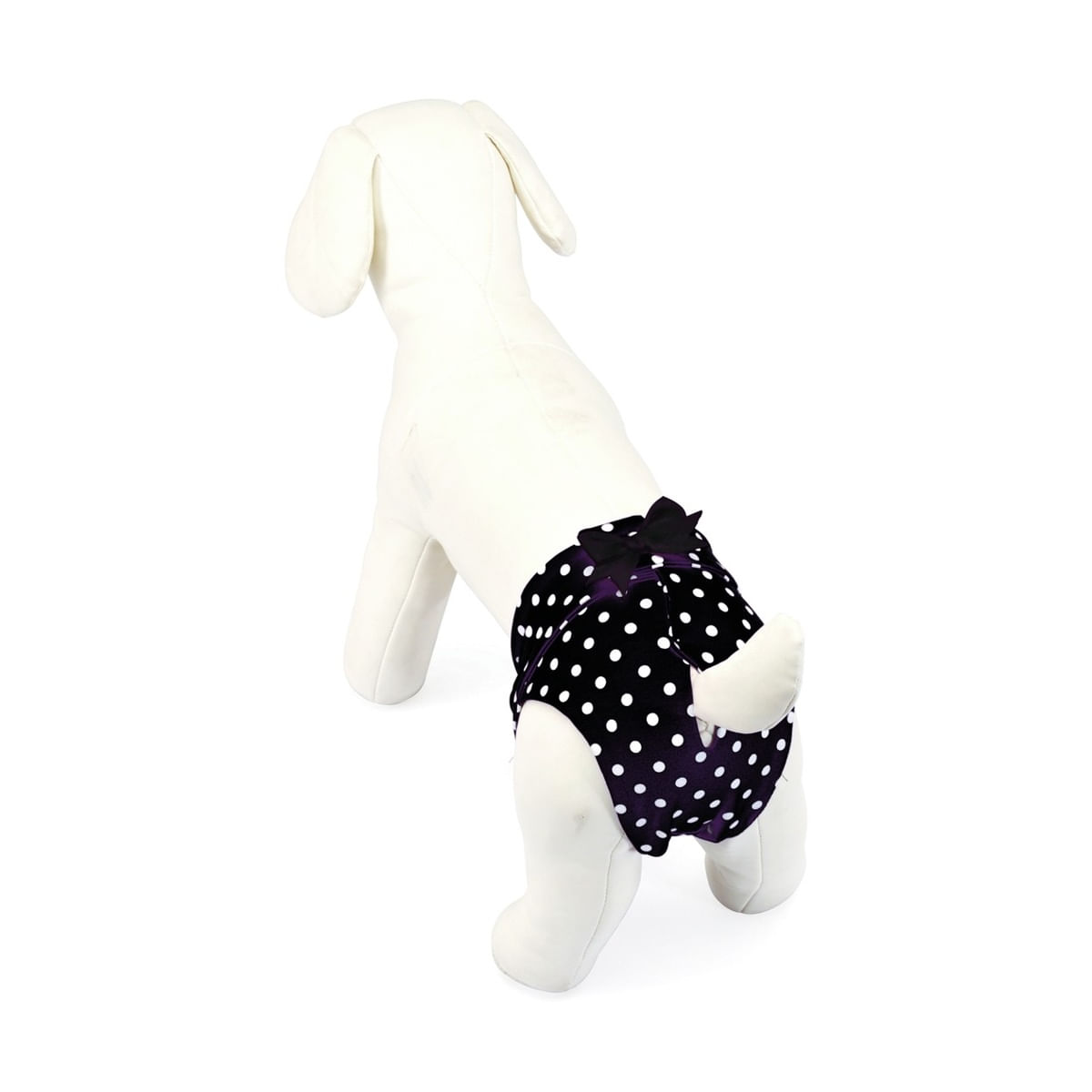 Camon Mutandina a Pois in Cotone Elasticizzato Nero per Cane TG.1