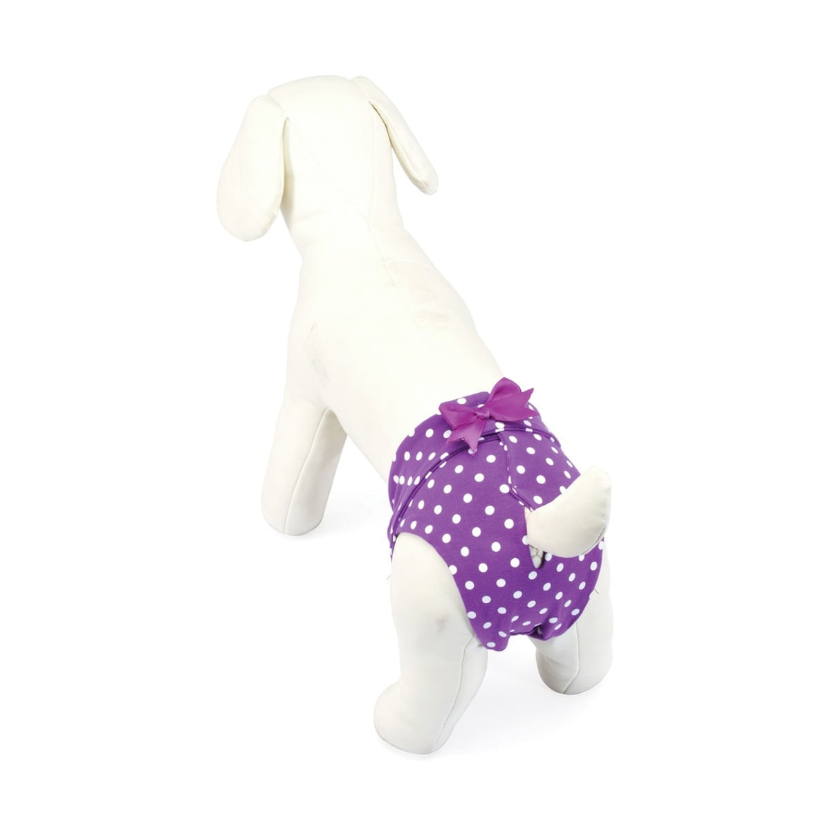Camon Mutandina a Pois in Cotone Elasticizzato Viola per Cane TG.2