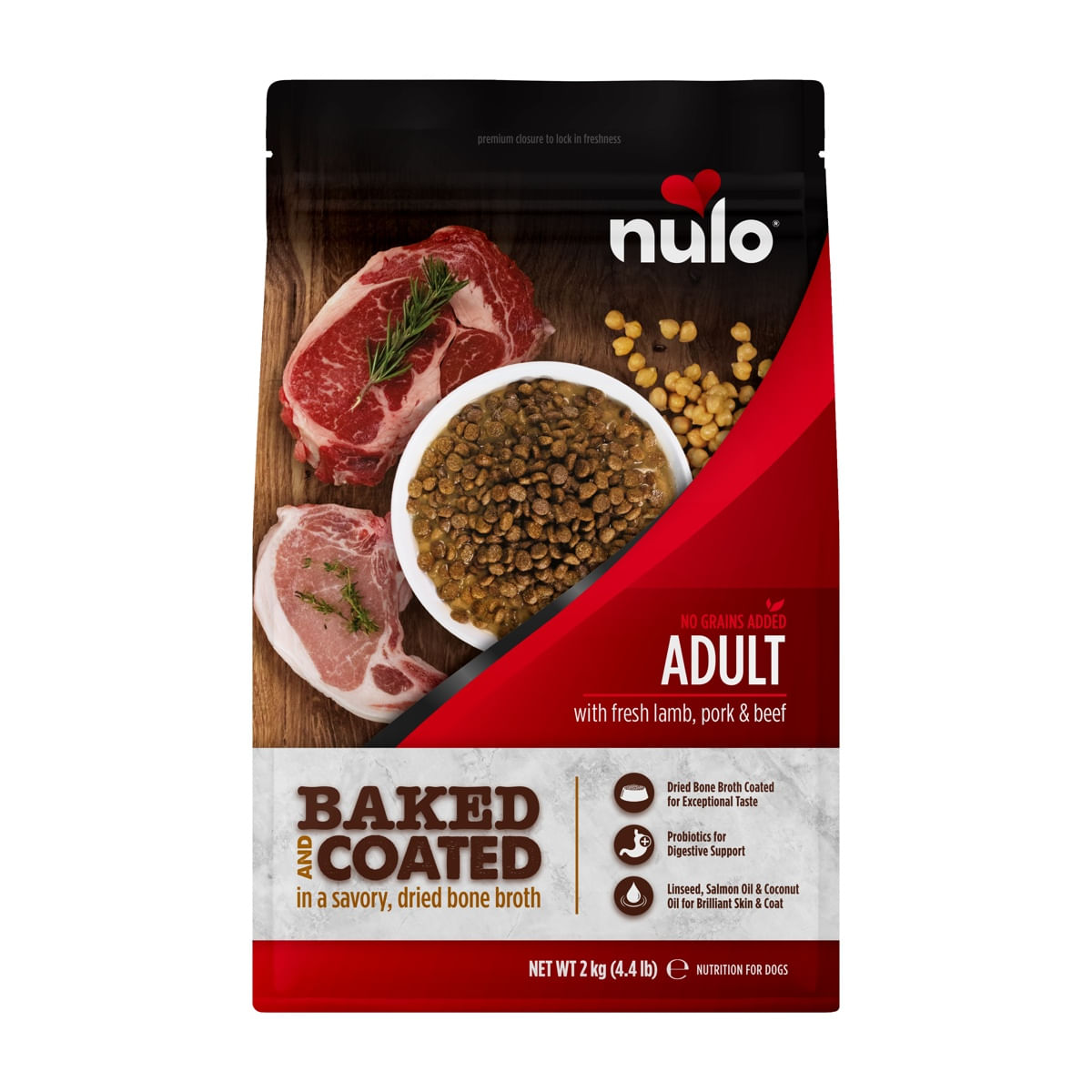 Nulo Dog Baked&Coated Agnello Maiale e Manzo 2KG