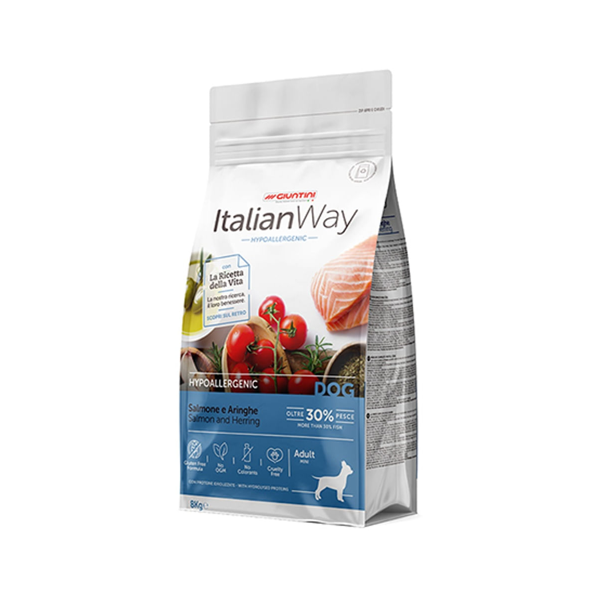 Italian Way Cane Mini Hypoallergenic con Salmone e Aringhe 8KG